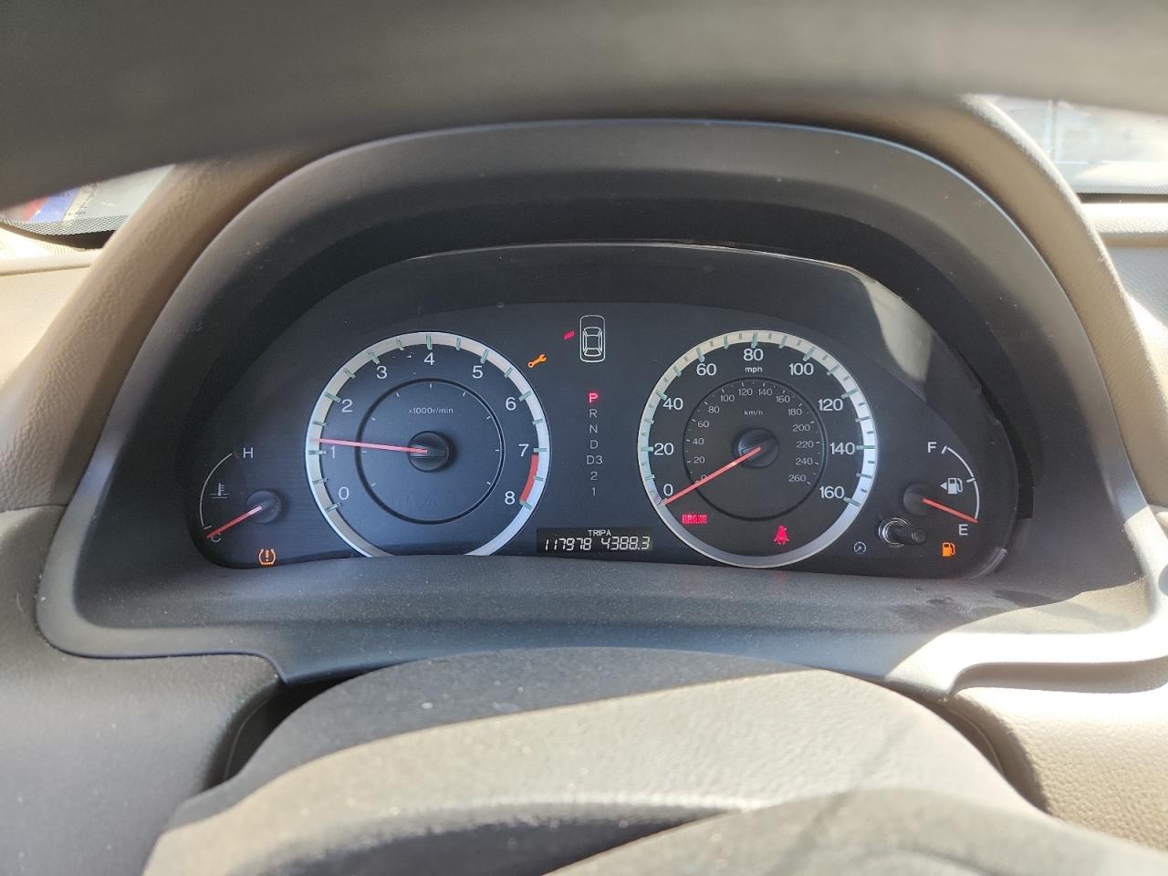 2010 Honda Accord Ex Black vin: 1HGCP2F76AA172457 Damage: Warning Light - Wrench, On, Unacceptable