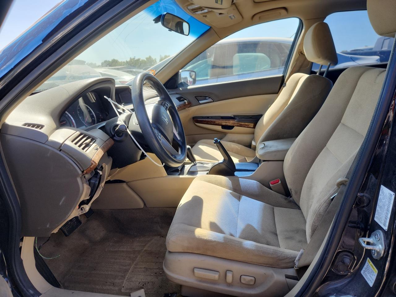 2010 Honda Accord Ex Black vin: 1HGCP2F76AA172457 Damage: Left Front Seat Cushion, Stained, Permanent