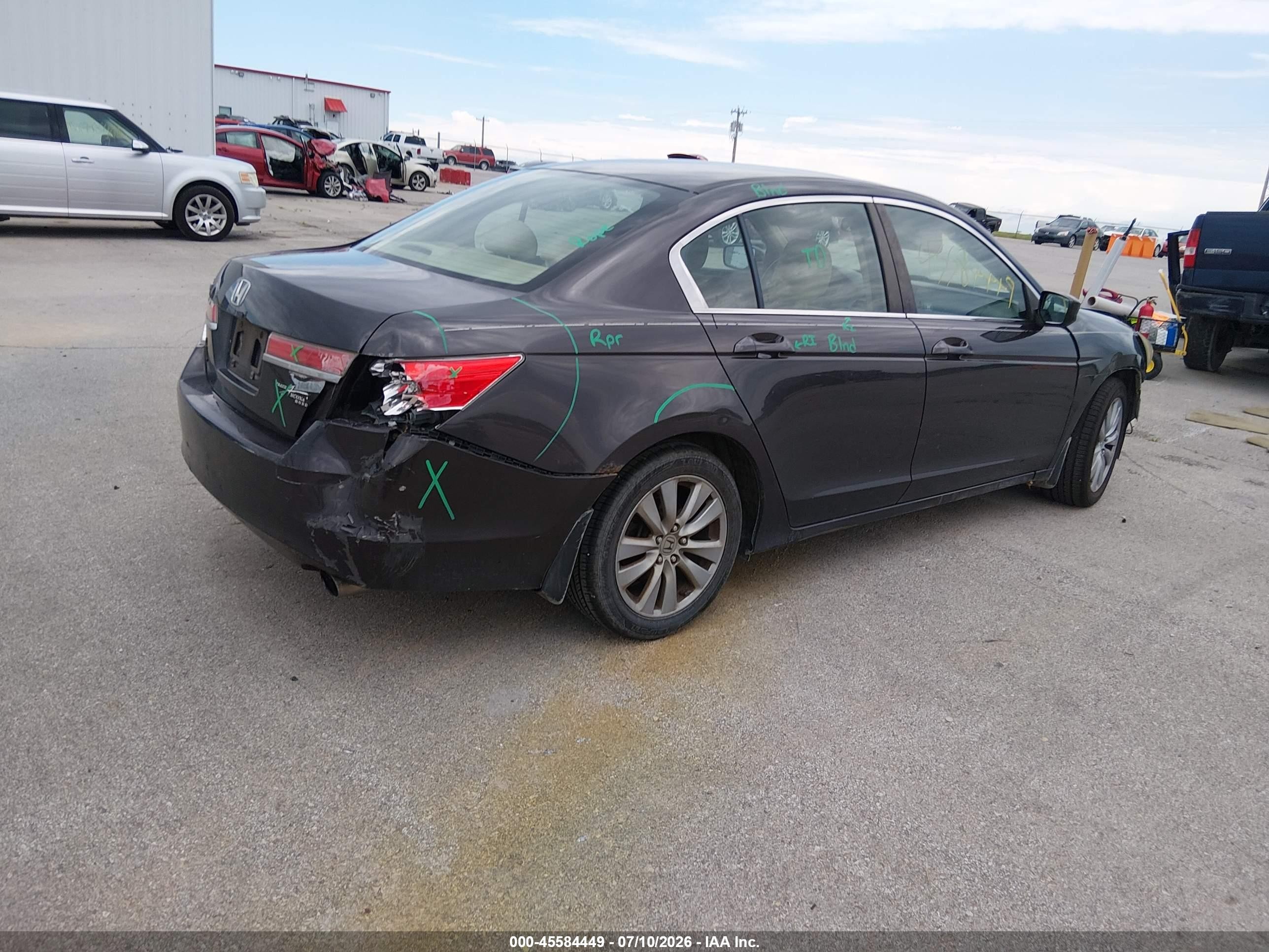 2011 Honda Accord 2.4 Ex Серый vin: 1HGCP2F76BA042132