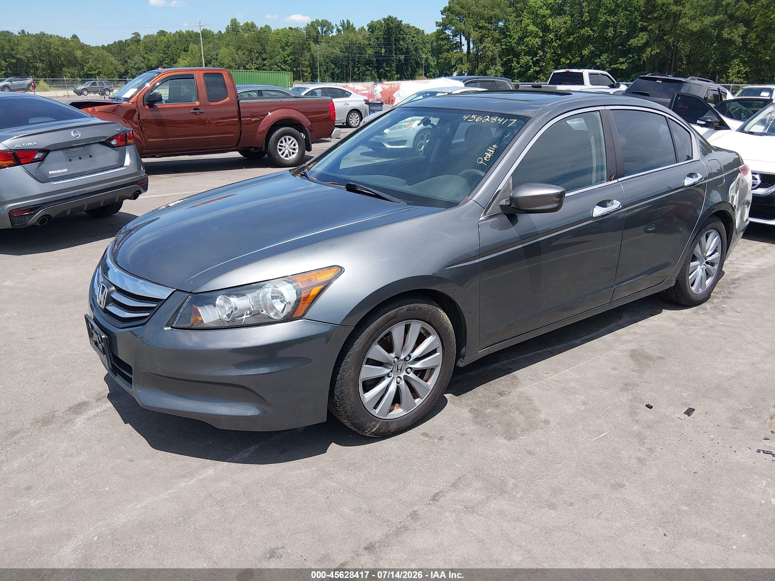 2011 Honda Accord 2.4 Ex Gray vin: 1HGCP2F76BA089628