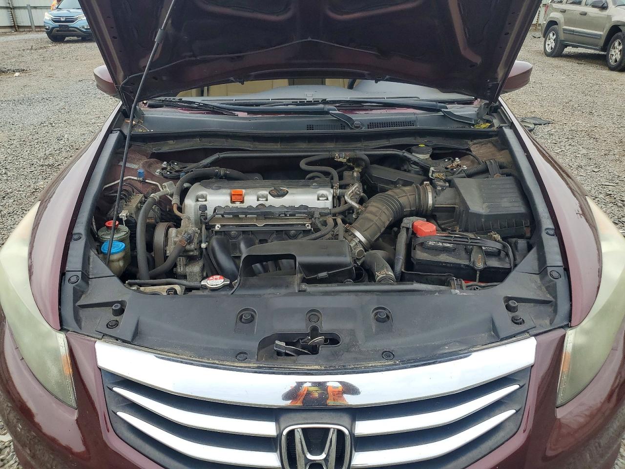 2011 Honda Accord Ex Burgundy vin: 1HGCP2F76BA108565