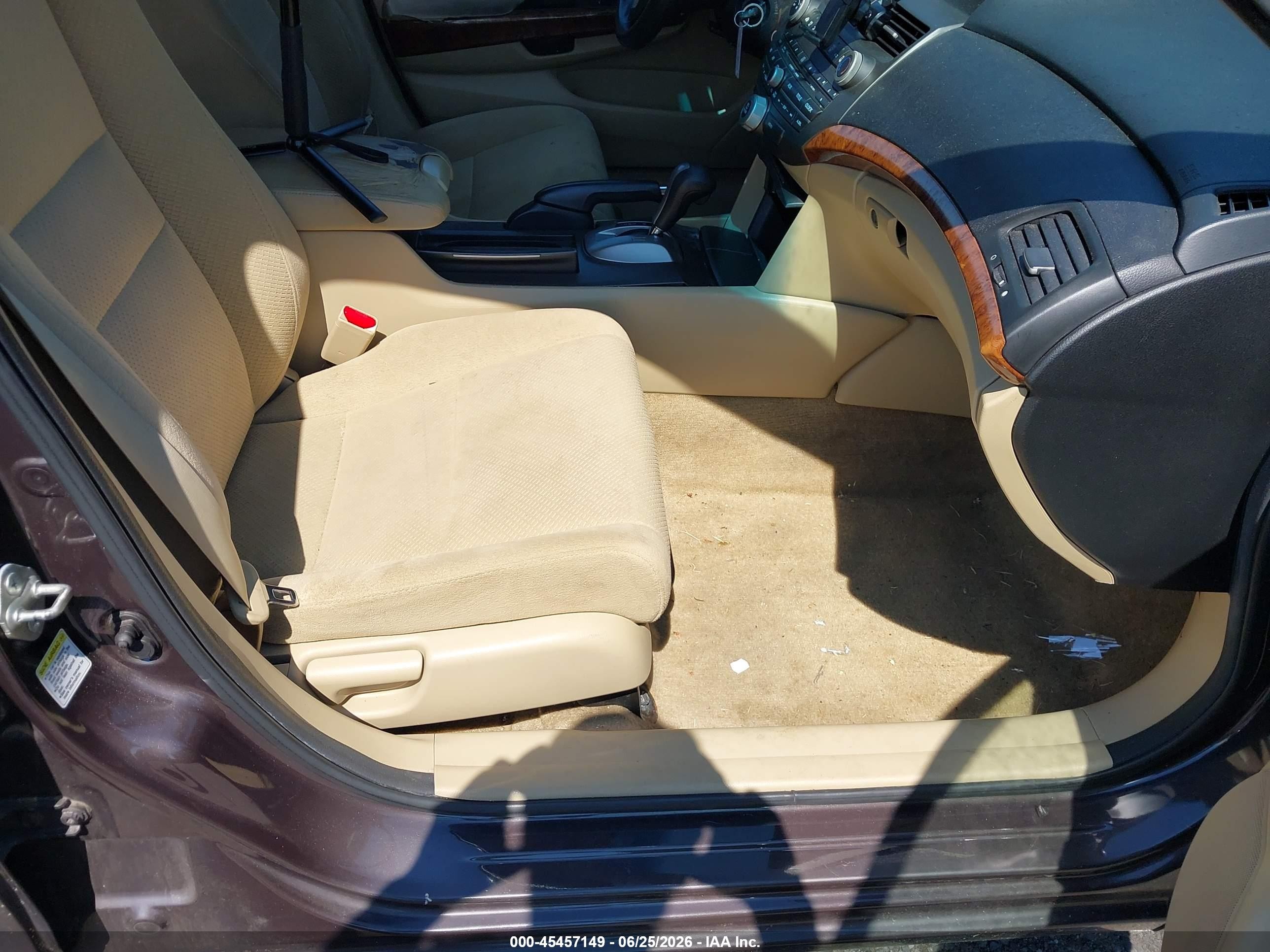 2012 Honda Accord 2.4 Ex Burgundy vin: 1HGCP2F76CA035988