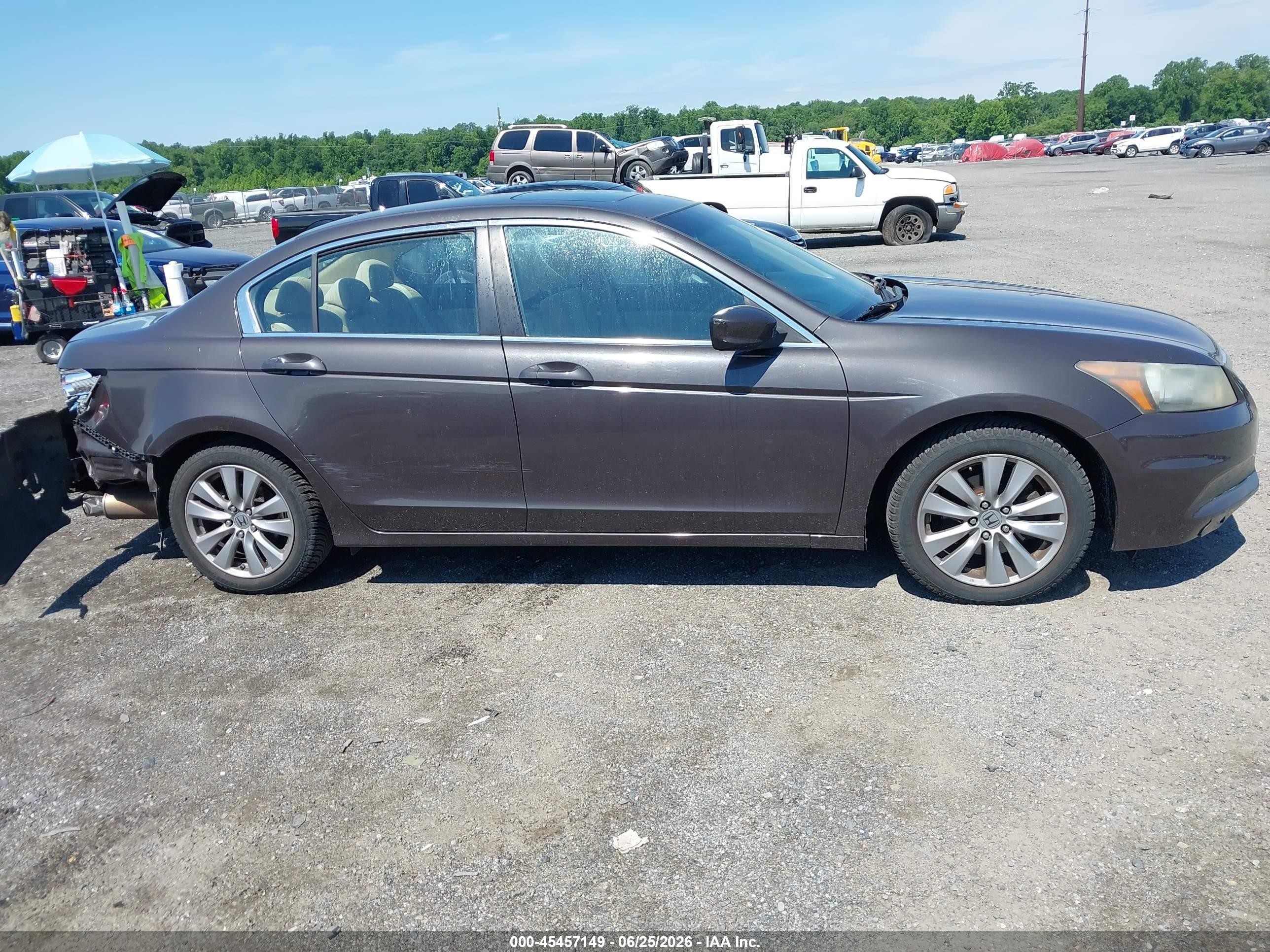 2012 Honda Accord 2.4 Ex Burgundy vin: 1HGCP2F76CA035988