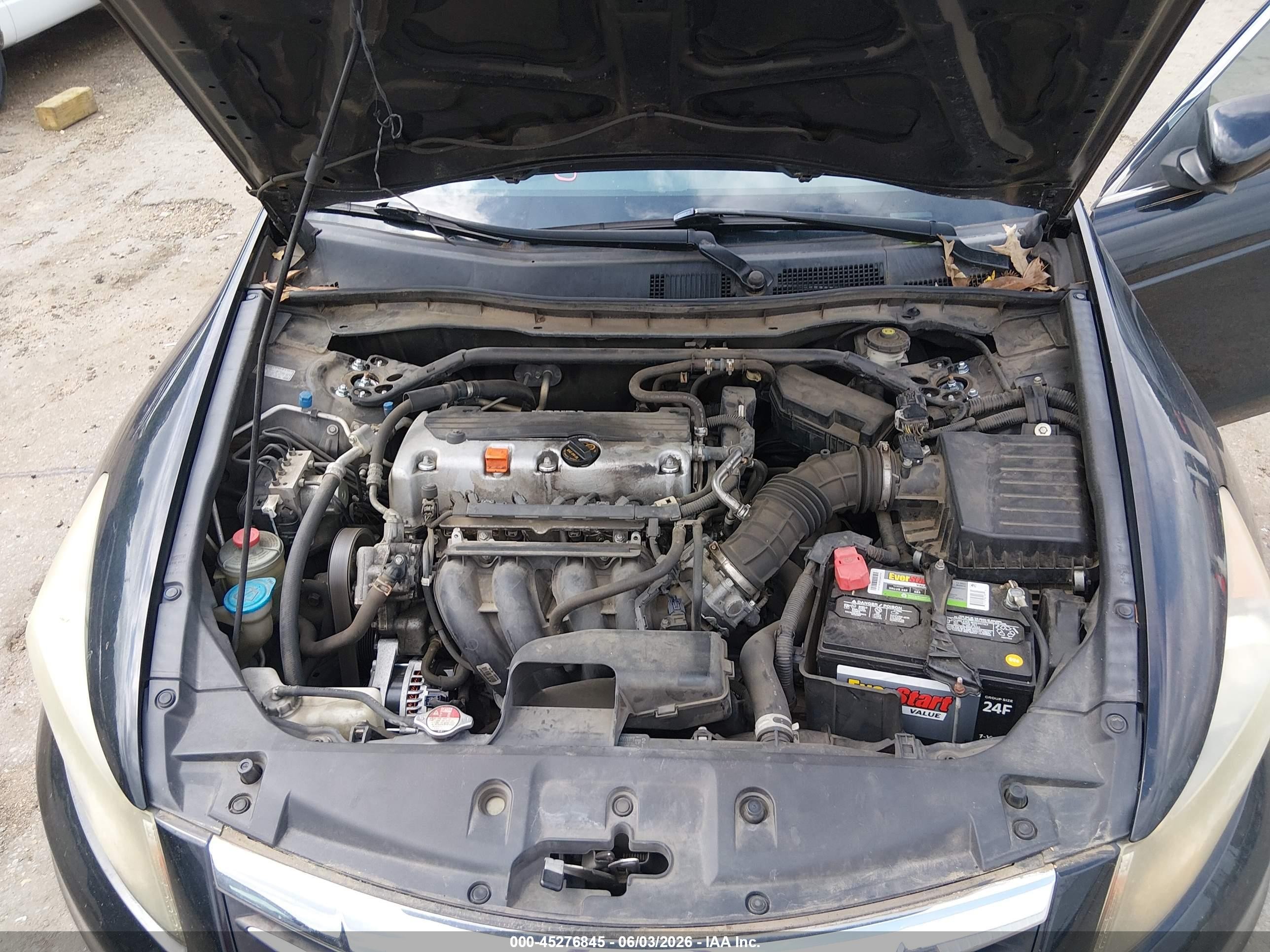 2012 Honda Accord 2.4 Ex Black vin: 1HGCP2F76CA152437