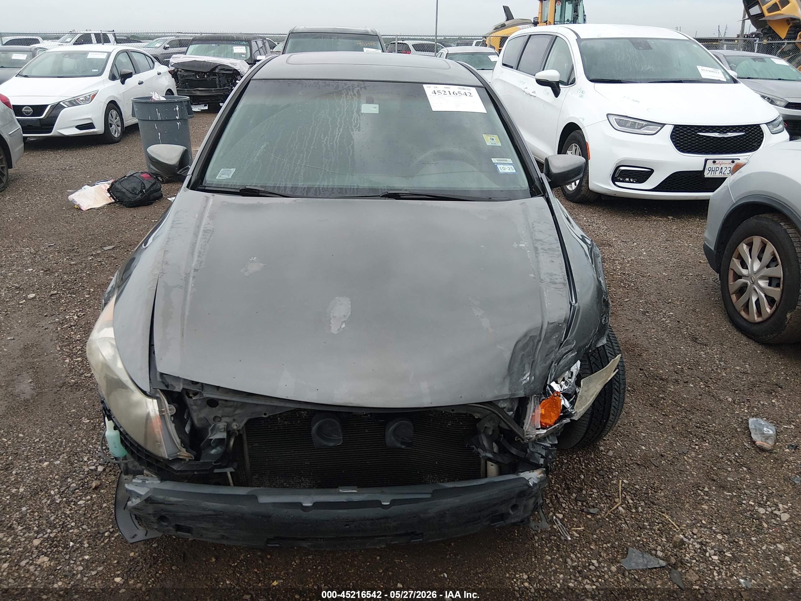 2010 Honda Accord 2.4 Ex Серый vin: 1HGCP2F77AA039240