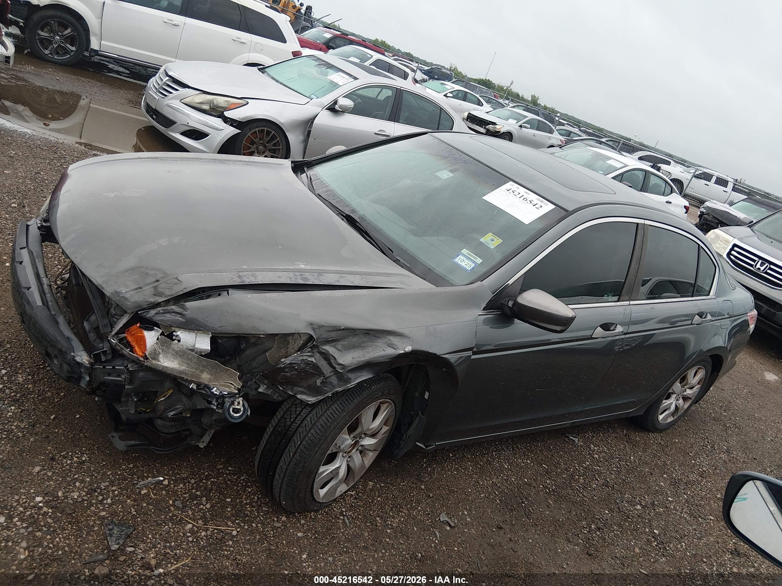 2010 Honda Accord 2.4 Ex Серый vin: 1HGCP2F77AA039240