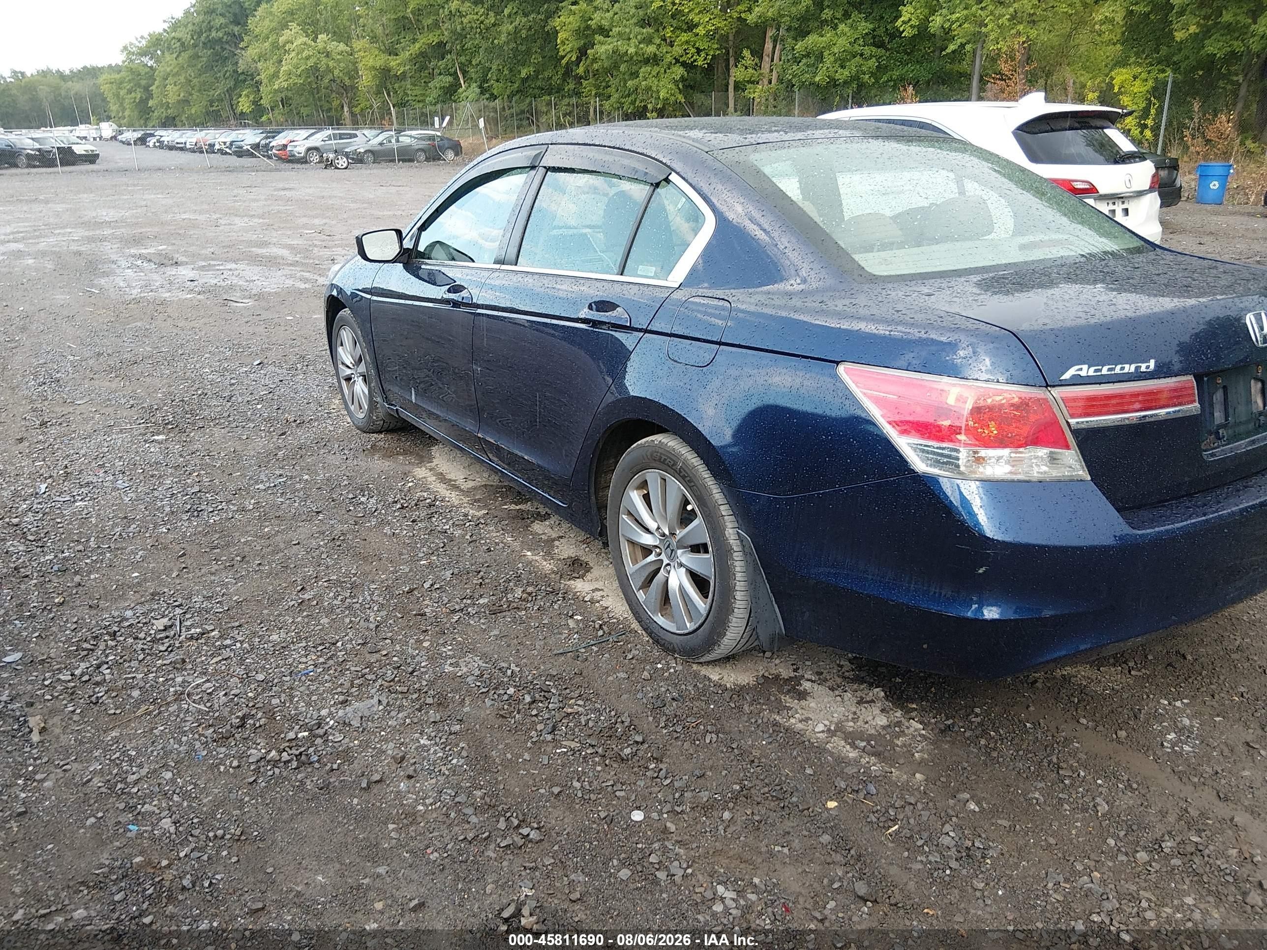 2012 Honda Accord 2.4 Ex Blue vin: 1HGCP2F77CA005480