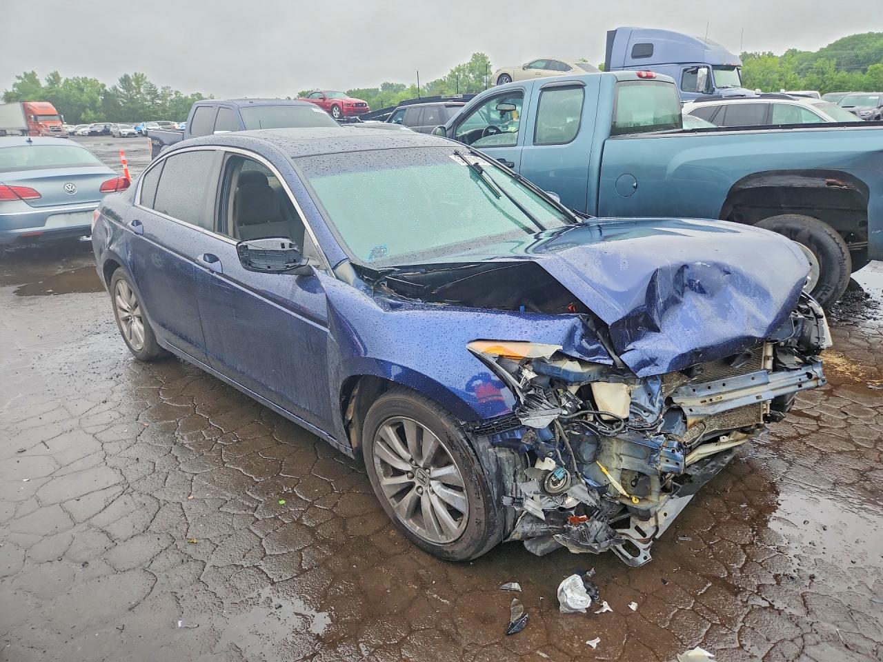 2012 Honda Accord Ex Blue vin: 1HGCP2F77CA154732