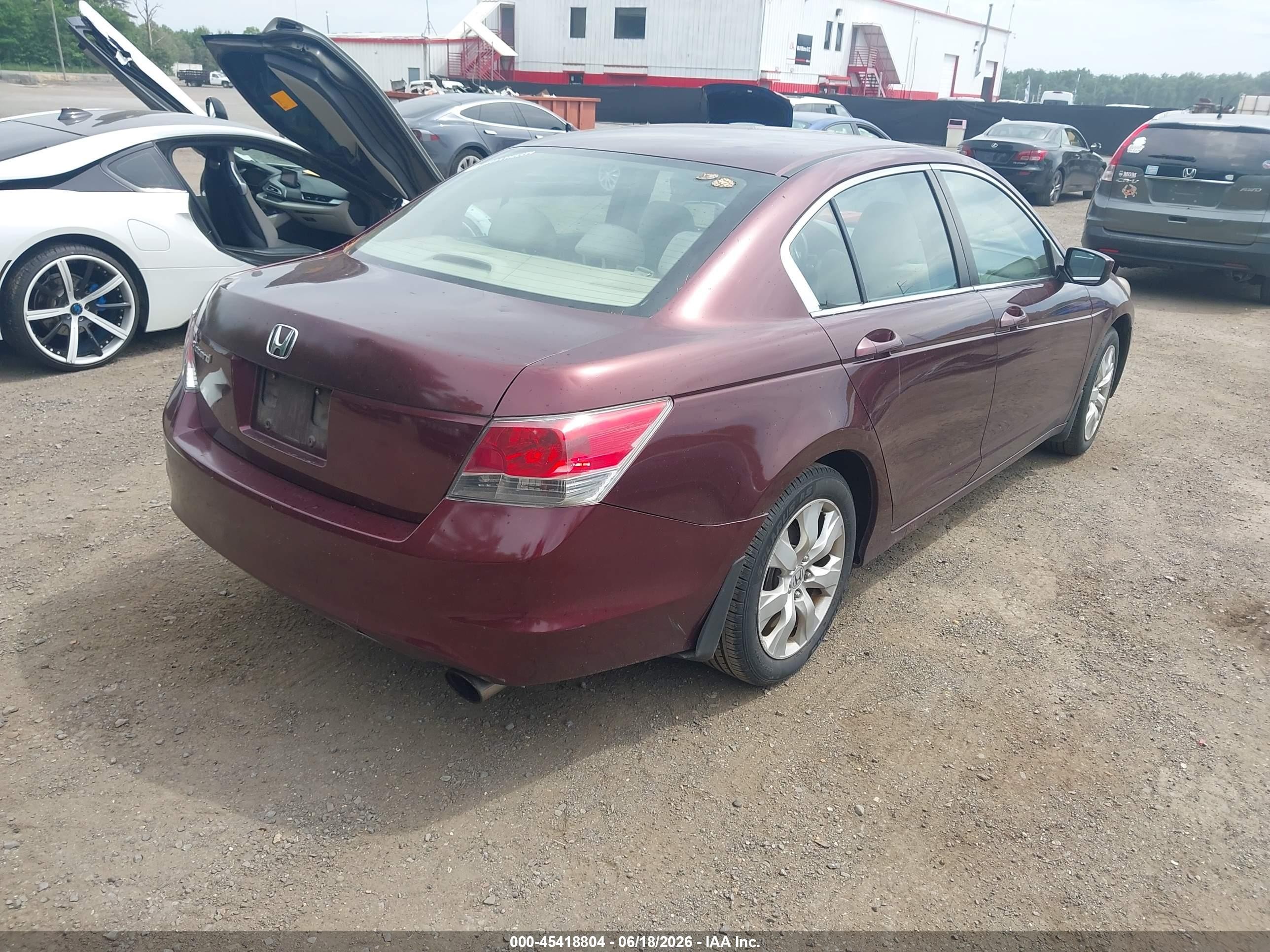 2010 Honda Accord 2.4 Ex Burgundy vin: 1HGCP2F78AA030594