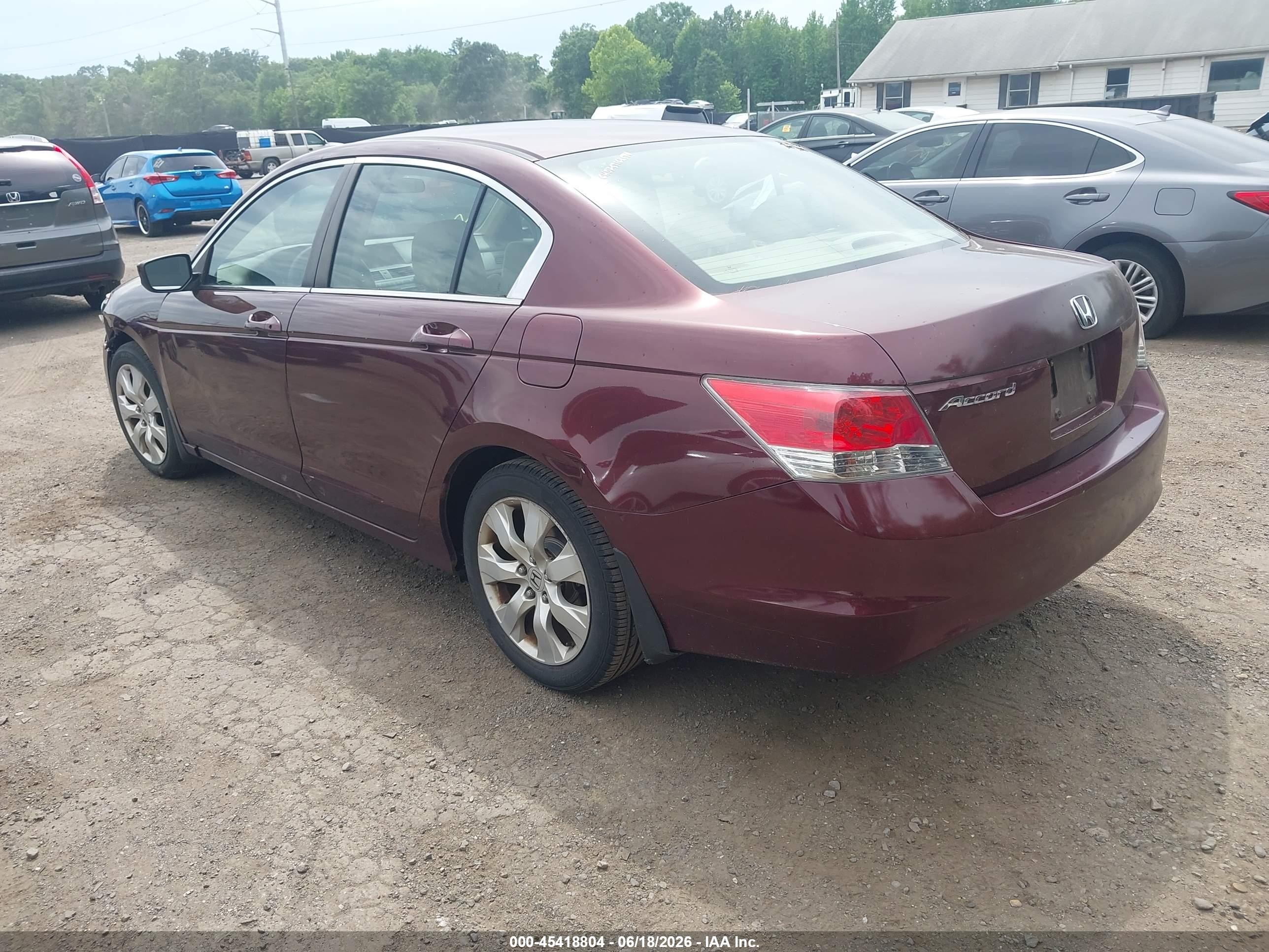2010 Honda Accord 2.4 Ex Burgundy vin: 1HGCP2F78AA030594