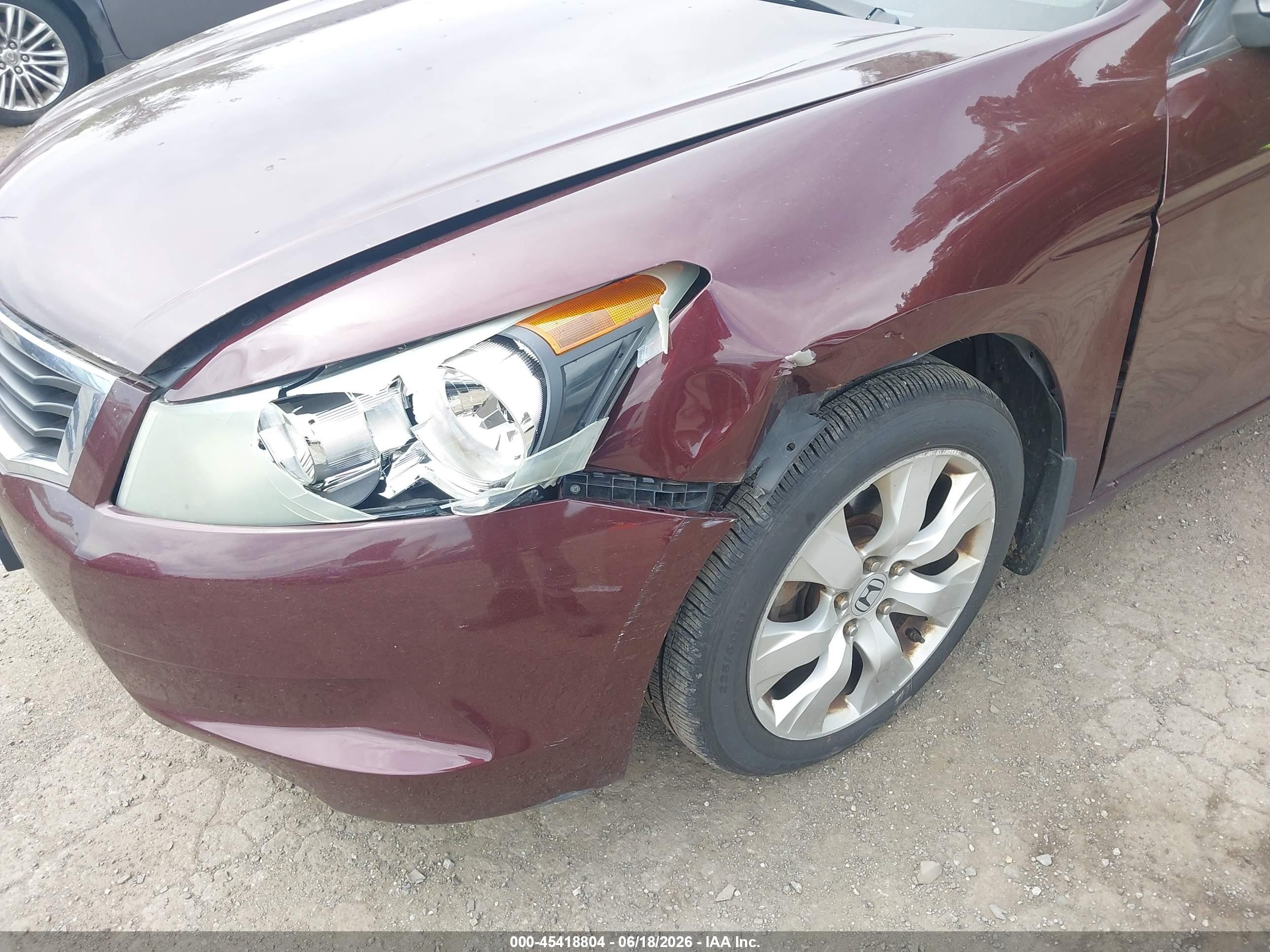 2010 Honda Accord 2.4 Ex Burgundy vin: 1HGCP2F78AA030594