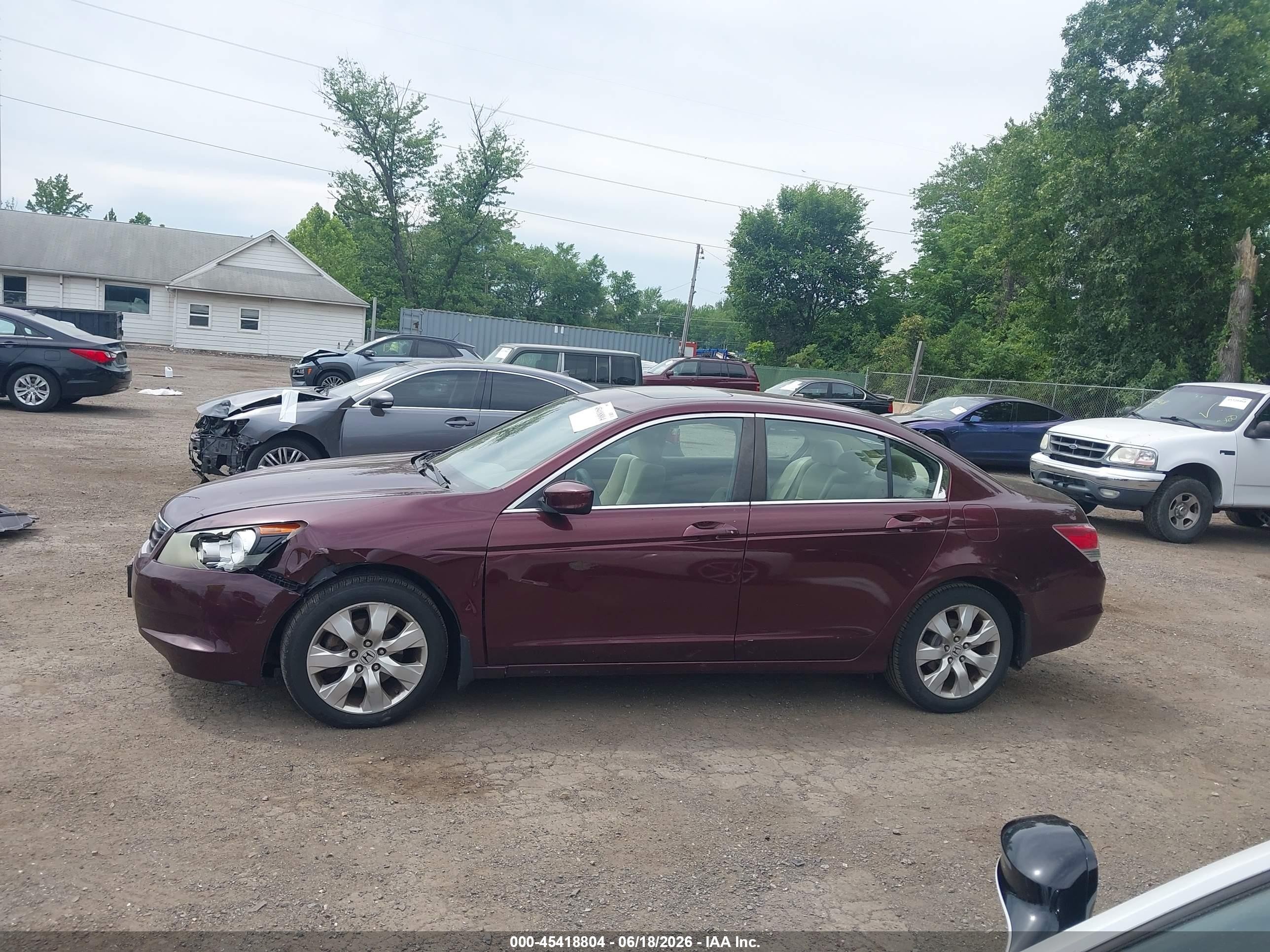 2010 Honda Accord 2.4 Ex Burgundy vin: 1HGCP2F78AA030594