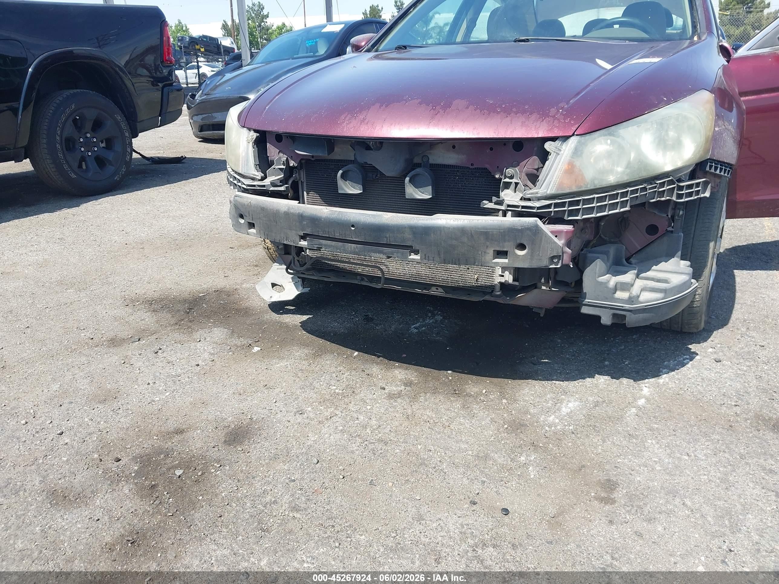 2010 Honda Accord 2.4 Ex Бордовый vin: 1HGCP2F78AA104953