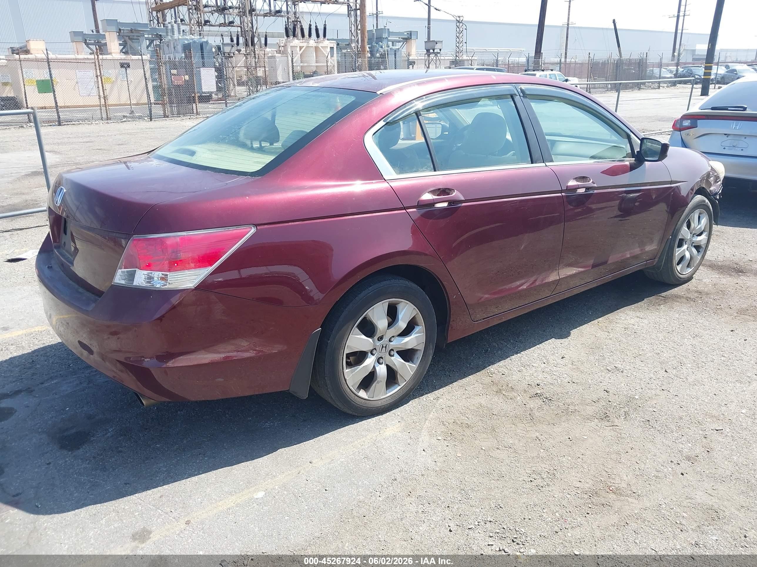 2010 Honda Accord 2.4 Ex Бордовый vin: 1HGCP2F78AA104953