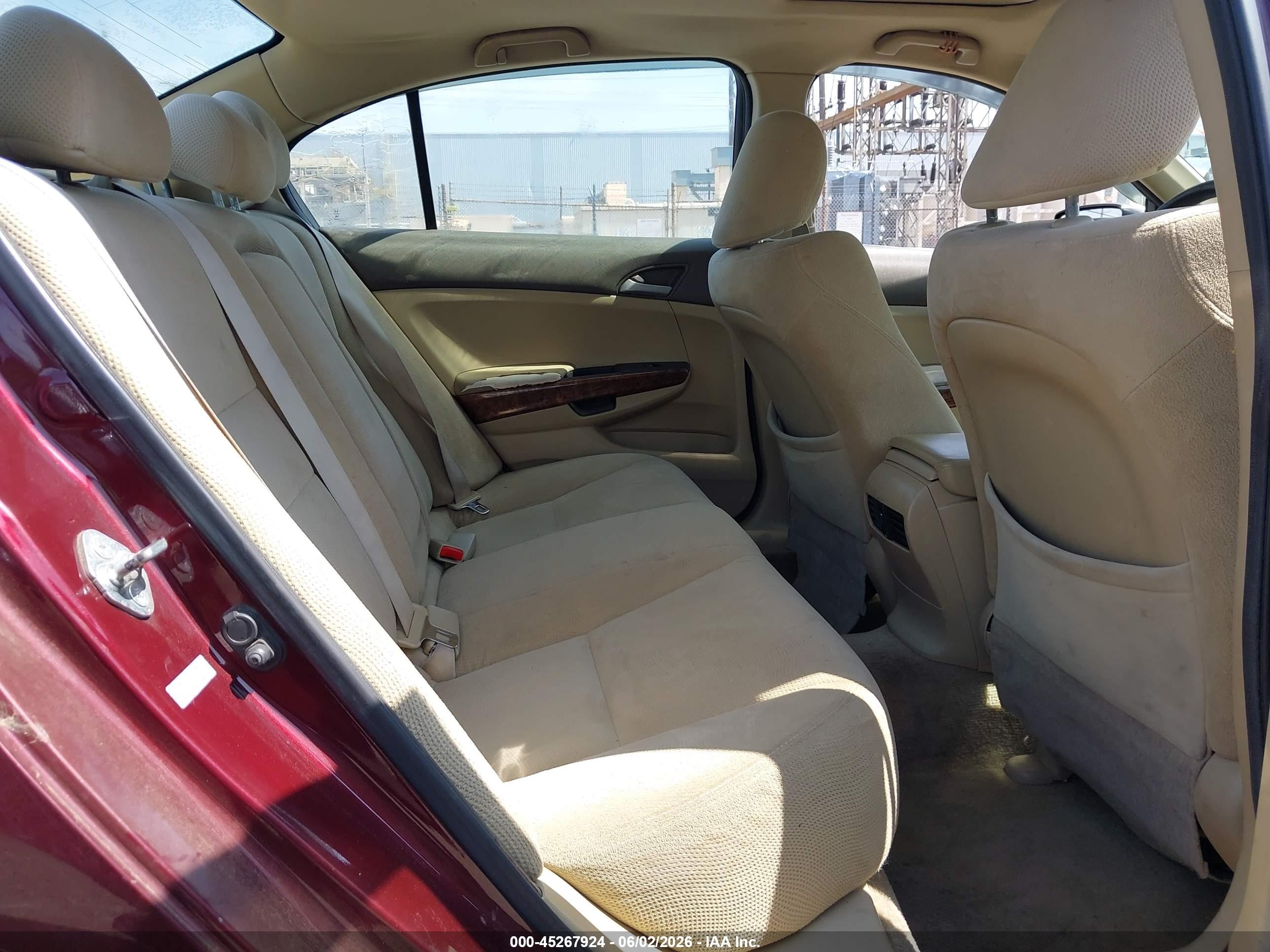 2010 Honda Accord 2.4 Ex Бордовый vin: 1HGCP2F78AA104953