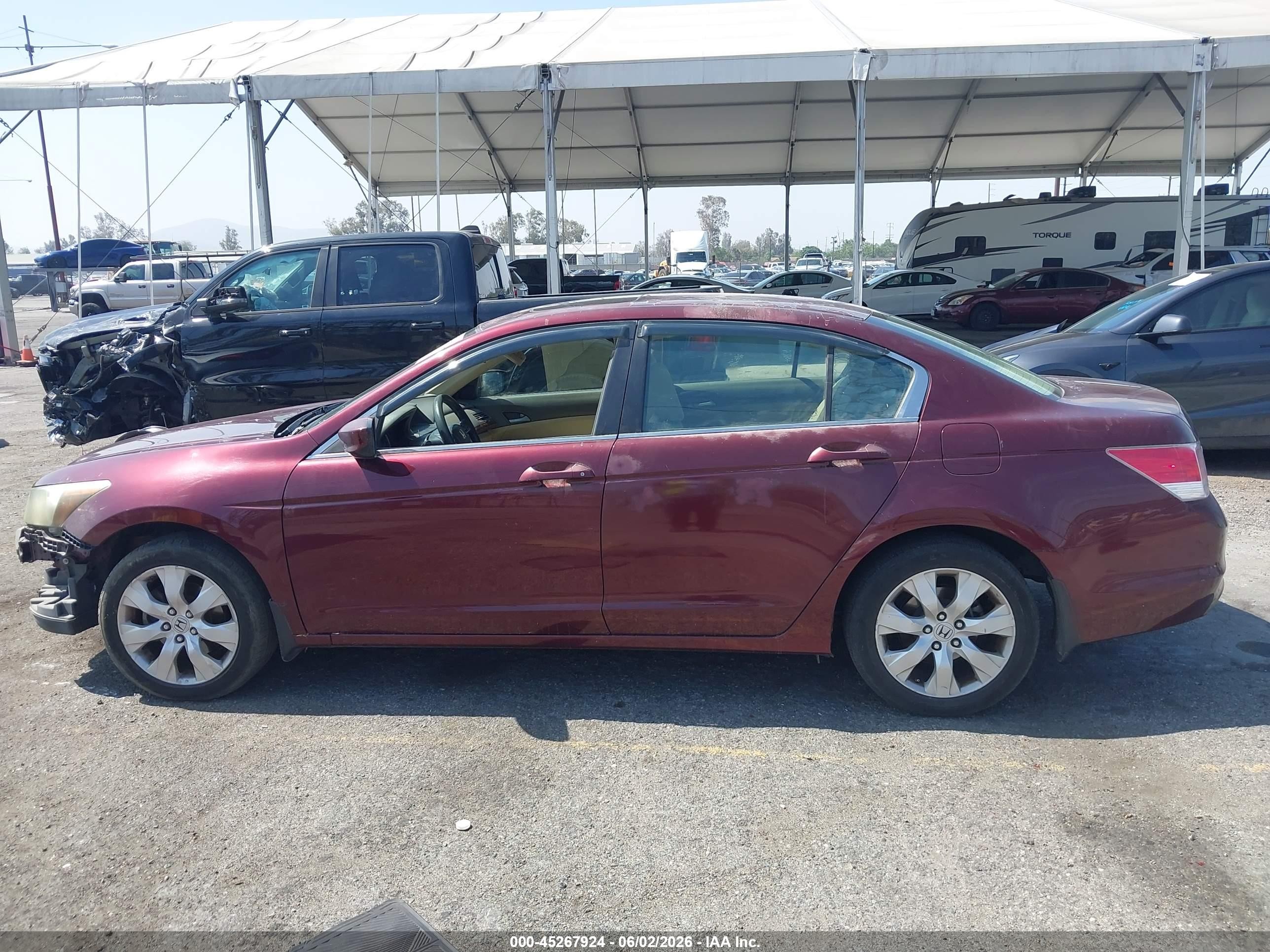 2010 Honda Accord 2.4 Ex Бордовый vin: 1HGCP2F78AA104953
