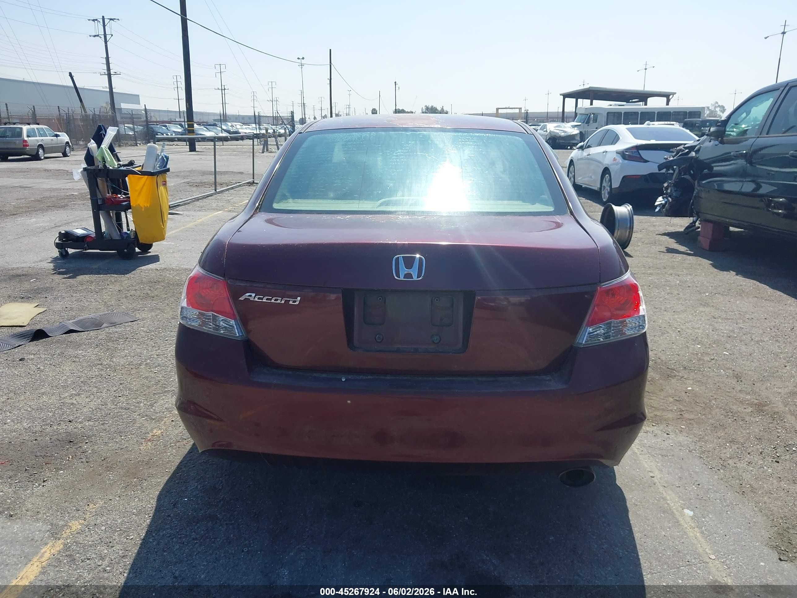 2010 Honda Accord 2.4 Ex Бордовый vin: 1HGCP2F78AA104953