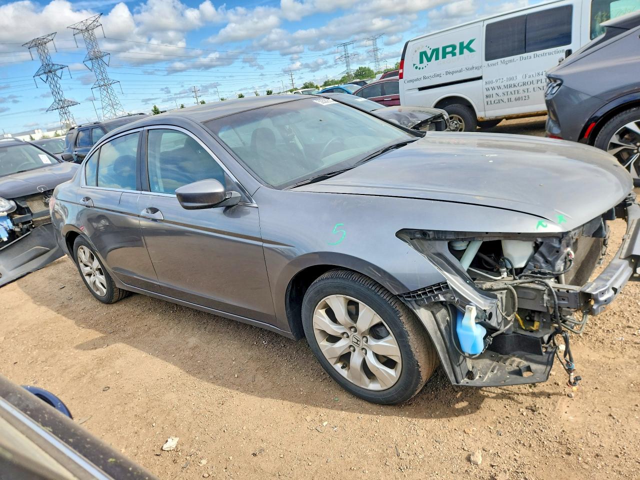 2010 Honda Accord Ex Gray vin: 1HGCP2F78AA111093