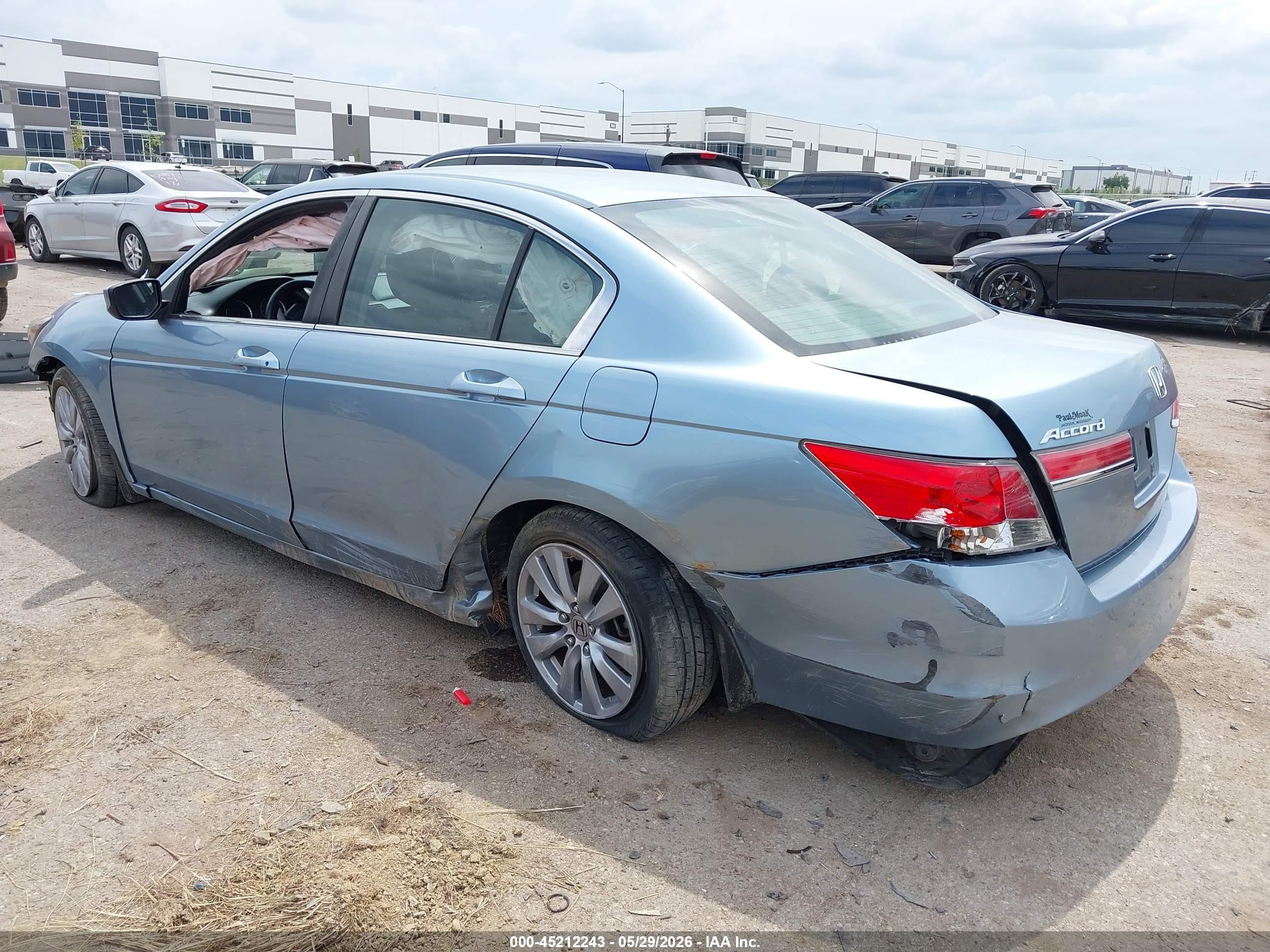 2011 Honda Accord 2.4 Ex Blue vin: 1HGCP2F78BA028149
