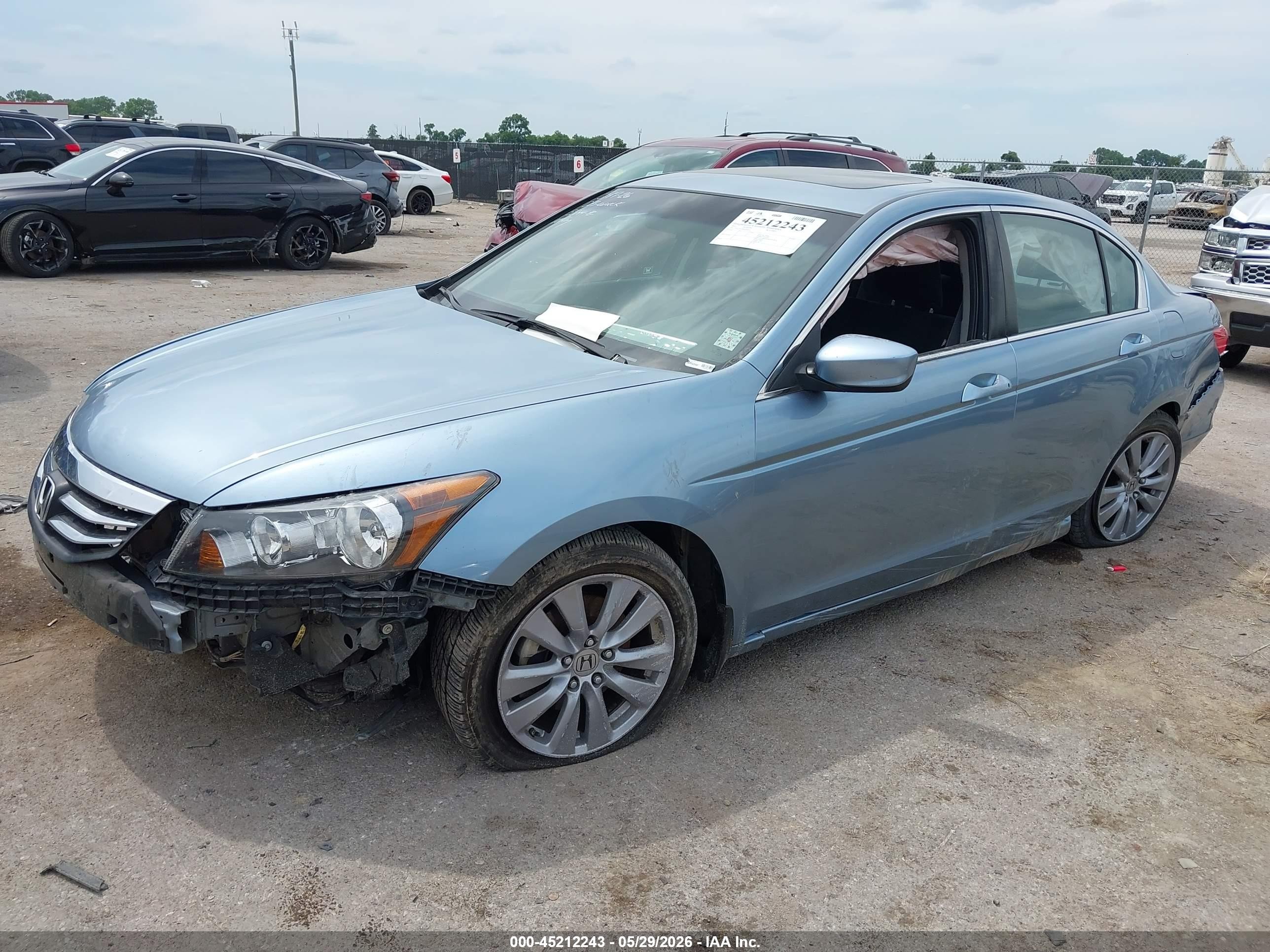 2011 Honda Accord 2.4 Ex Blue vin: 1HGCP2F78BA028149