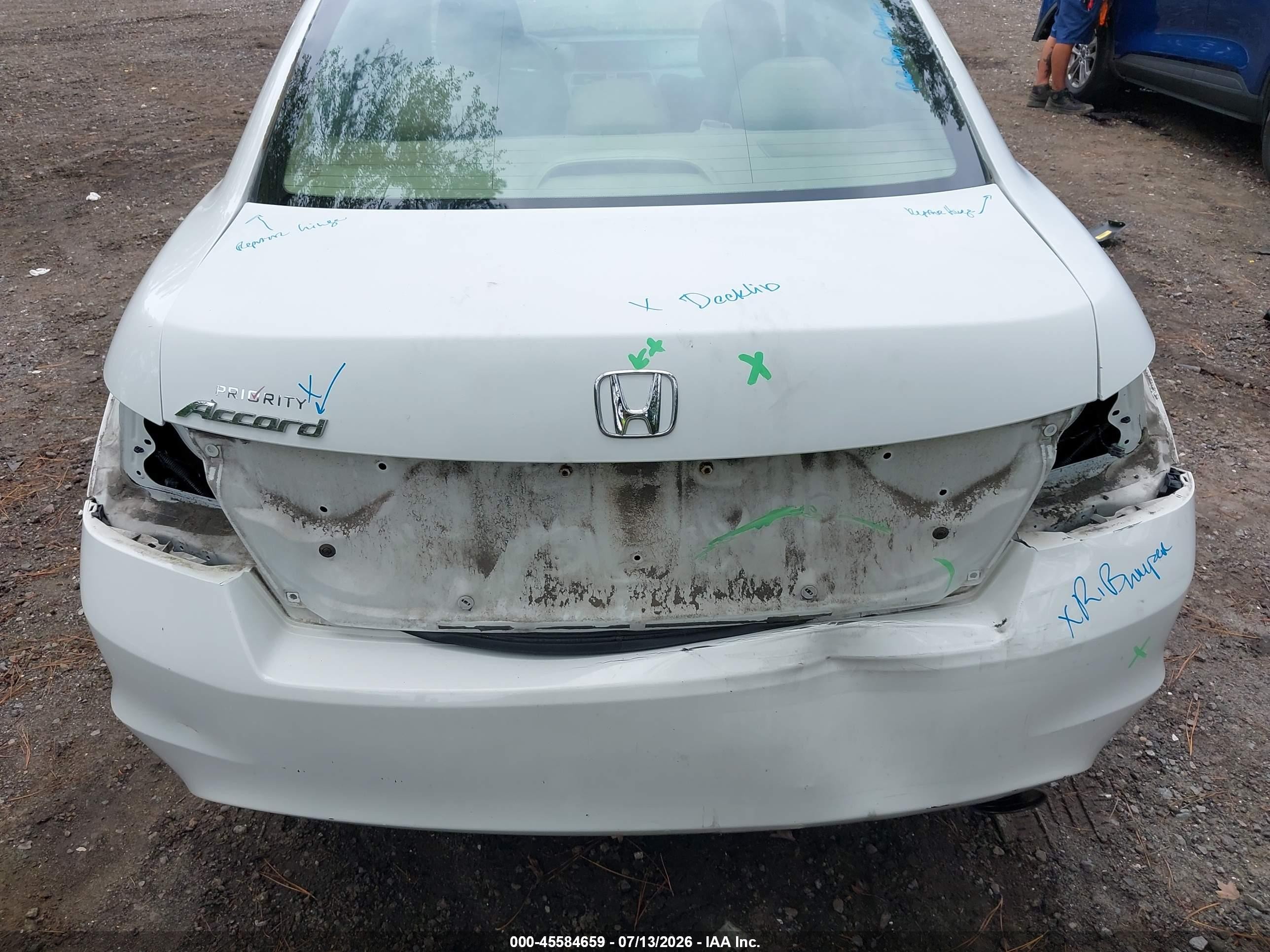2011 Honda Accord 2.4 Ex White vin: 1HGCP2F78BA097830