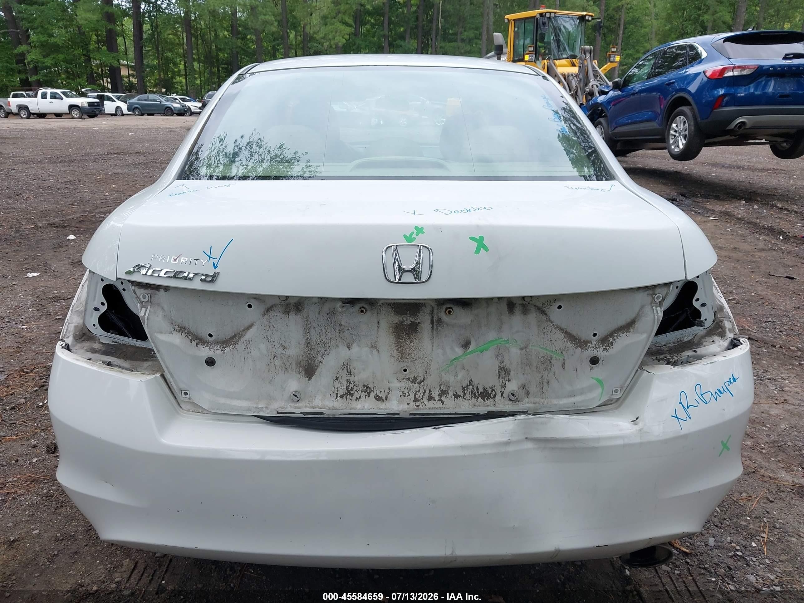 2011 Honda Accord 2.4 Ex White vin: 1HGCP2F78BA097830