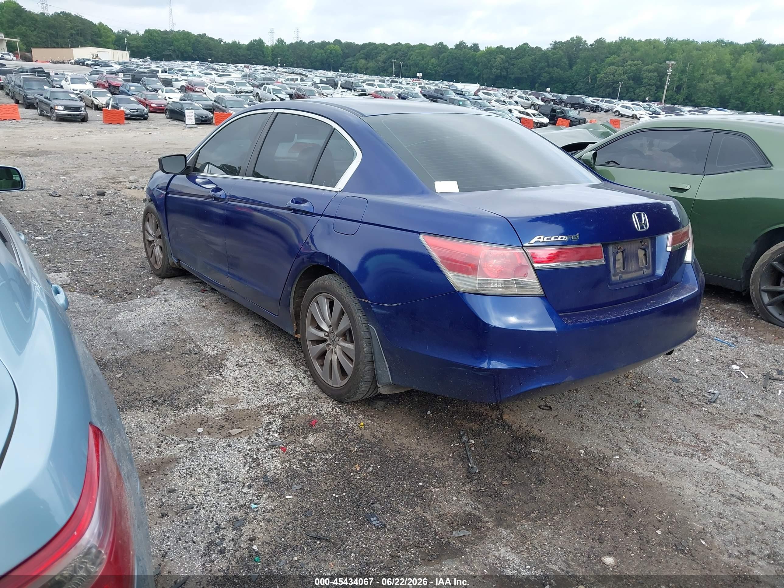 2011 Honda Accord 2.4 Ex Синий vin: 1HGCP2F78BA155368