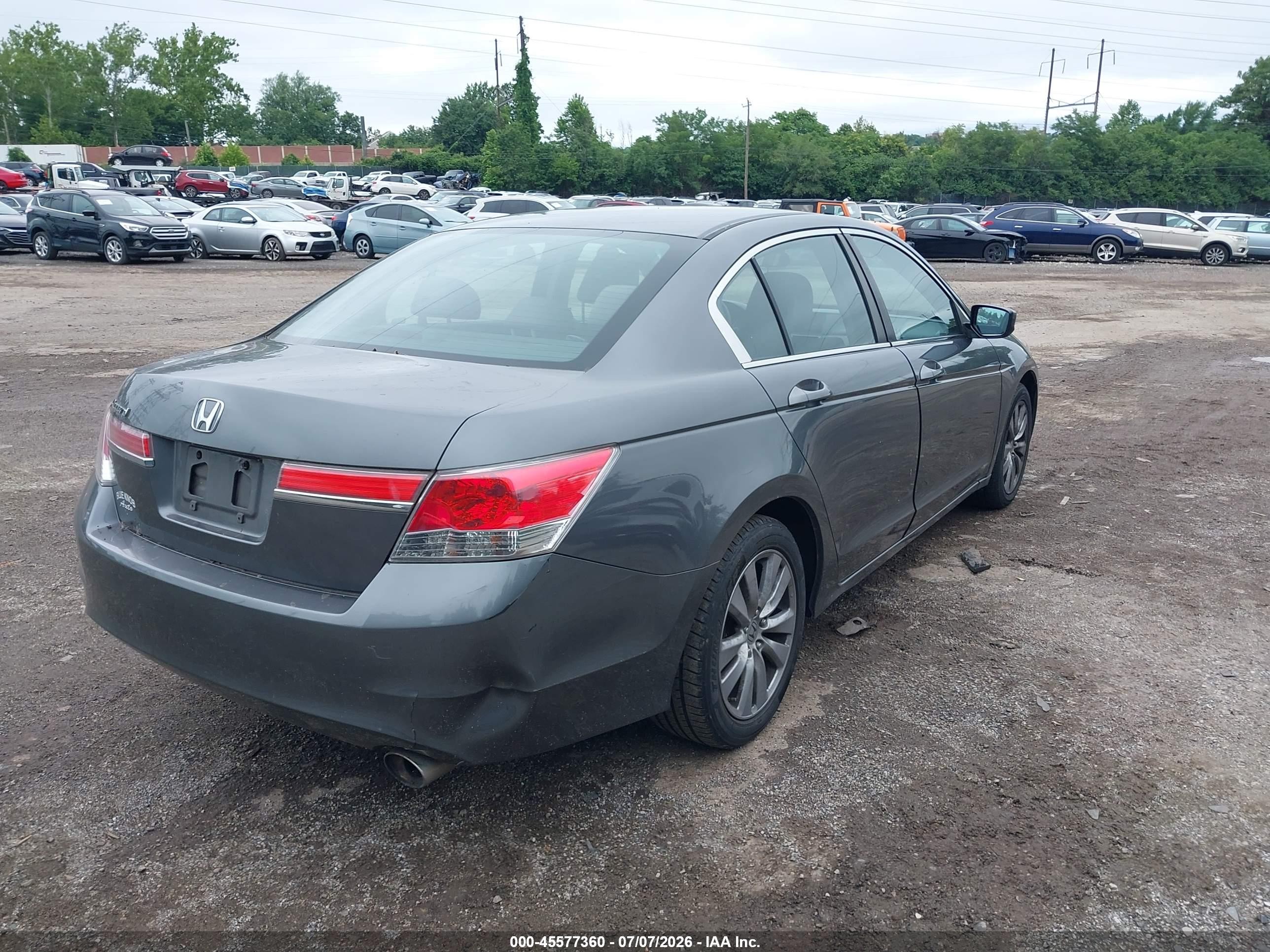 2012 Honda Accord 2.4 Ex Gray vin: 1HGCP2F78CA201640