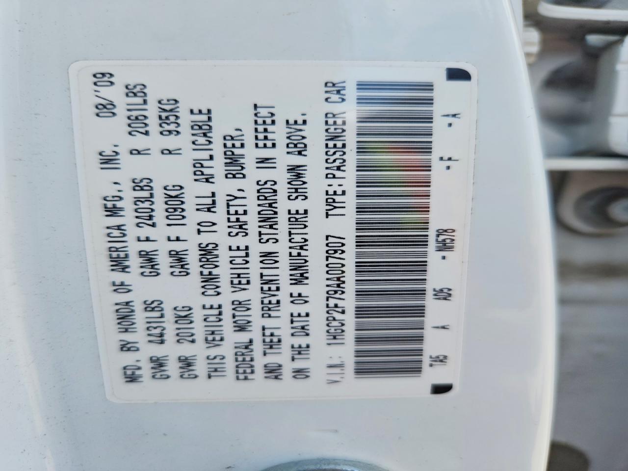 2010 Honda Accord Ex White vin: 1HGCP2F79AA007907