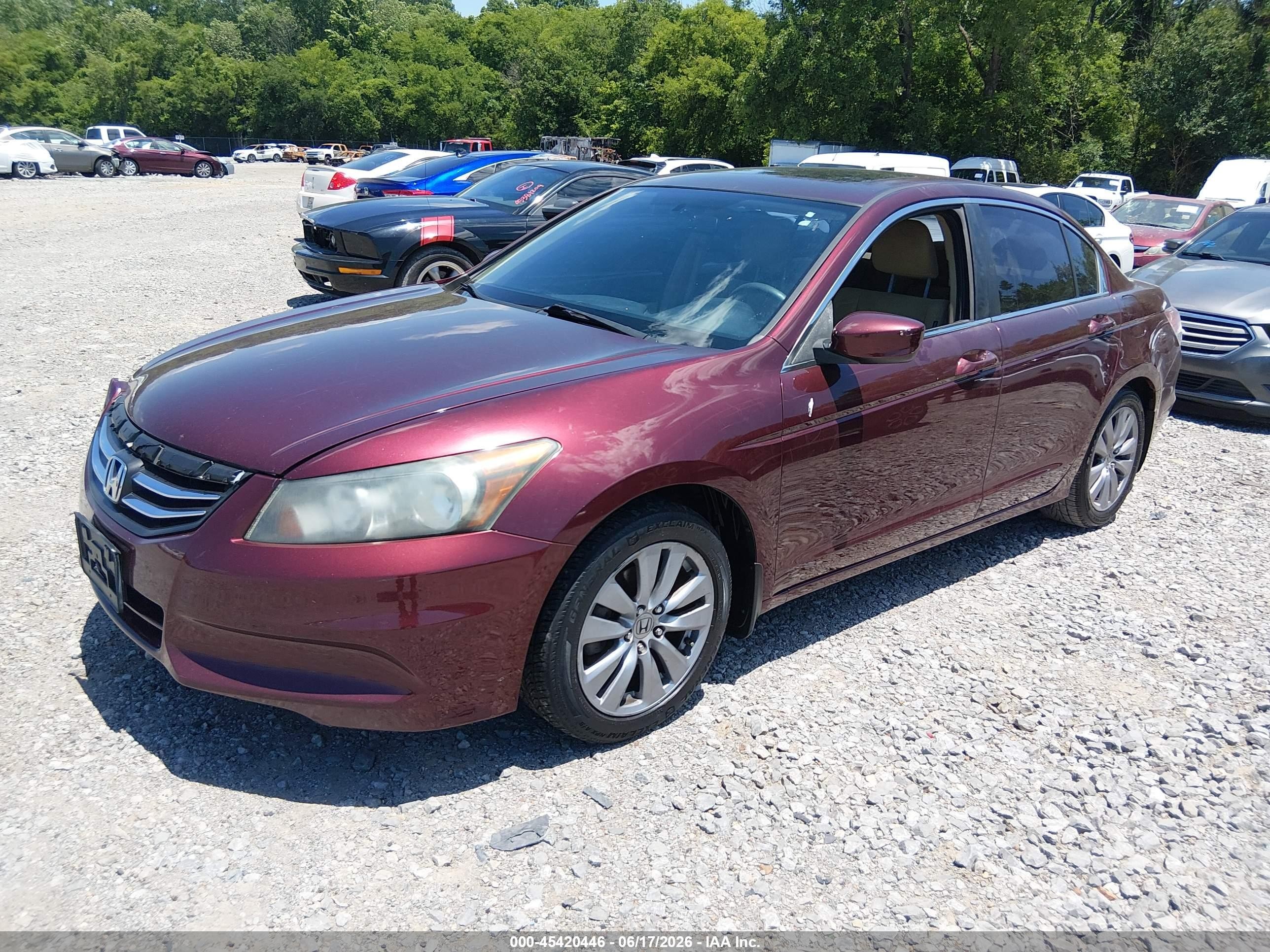 2011 Honda Accord 2.4 Ex Red vin: 1HGCP2F79BA105918