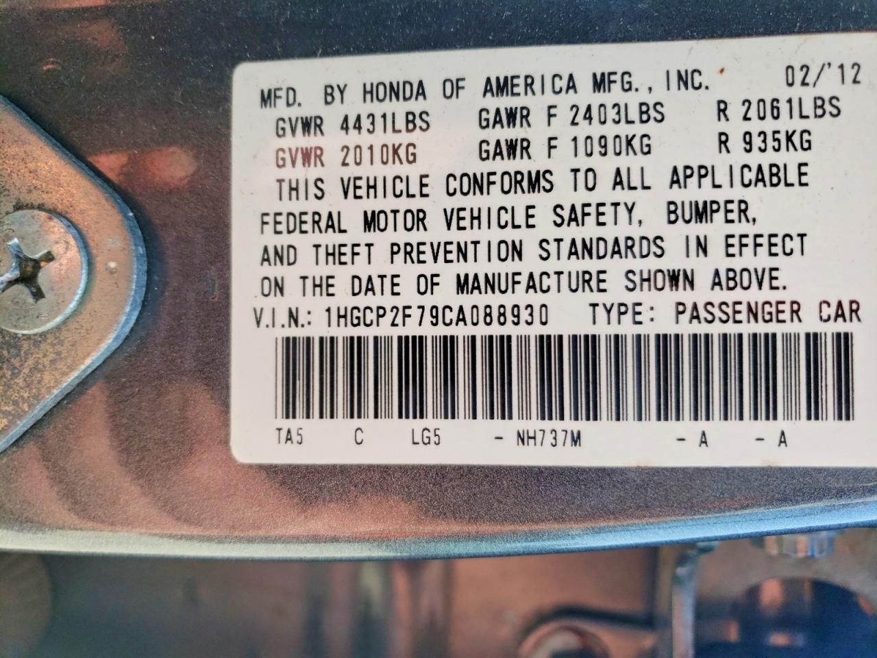 2012 Honda Accord Ex Silver vin: 1HGCP2F79CA088930