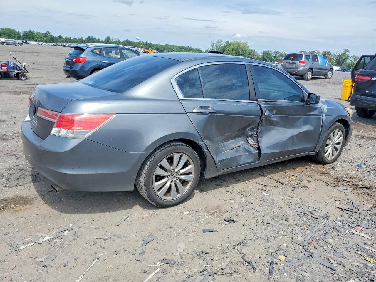 2011 Honda Accord Ex Gray vin: 1HGCP2F7XBA063257