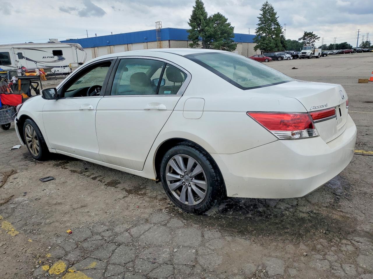 2011 Honda Accord Ex White vin: 1HGCP2F7XBA097814