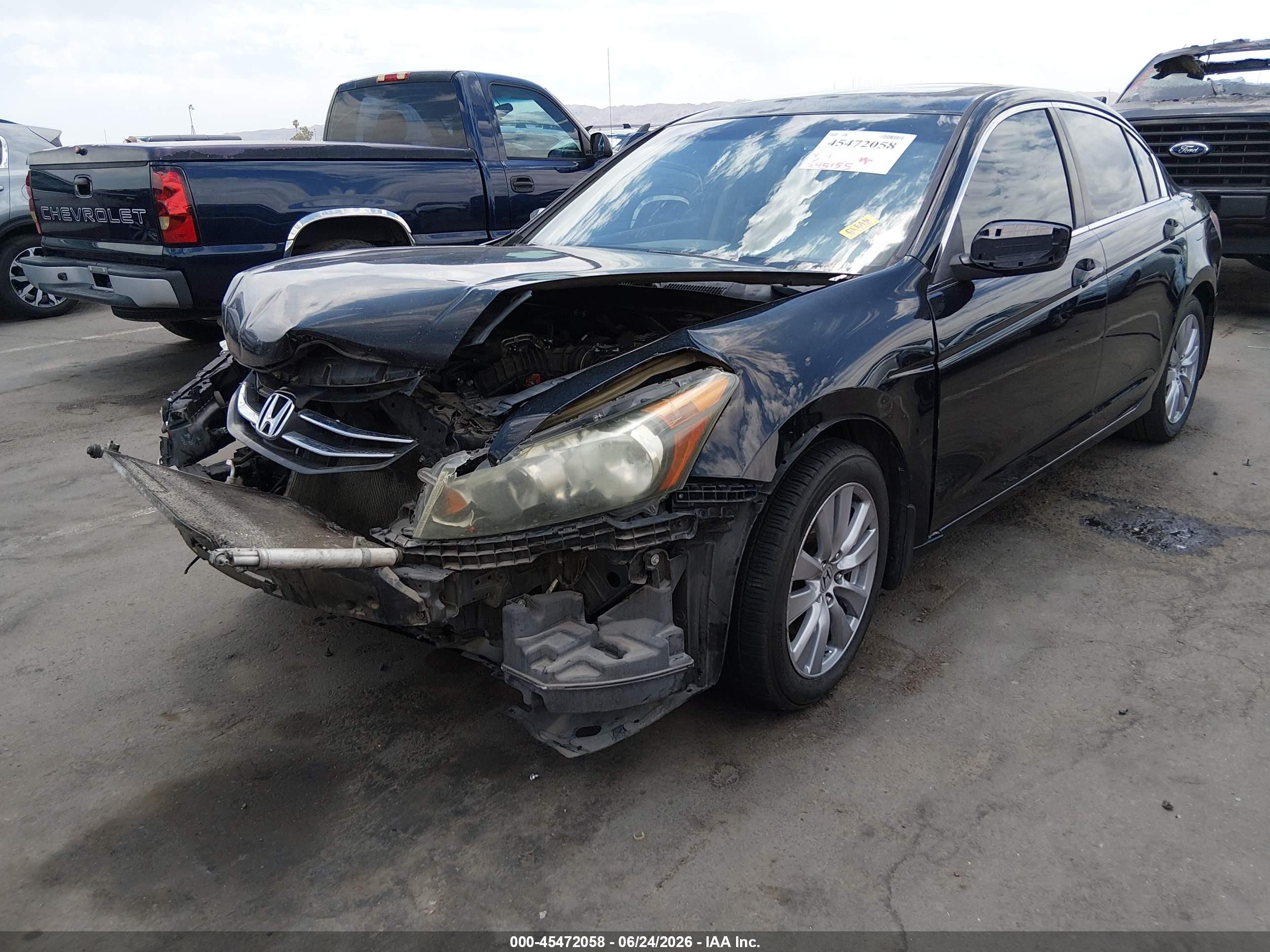2011 Honda Accord 2.4 Ex Black vin: 1HGCP2F7XBA104275