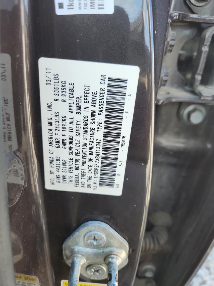 2011 Honda Accord Ex Brown vin: 1HGCP2F7XBA113347