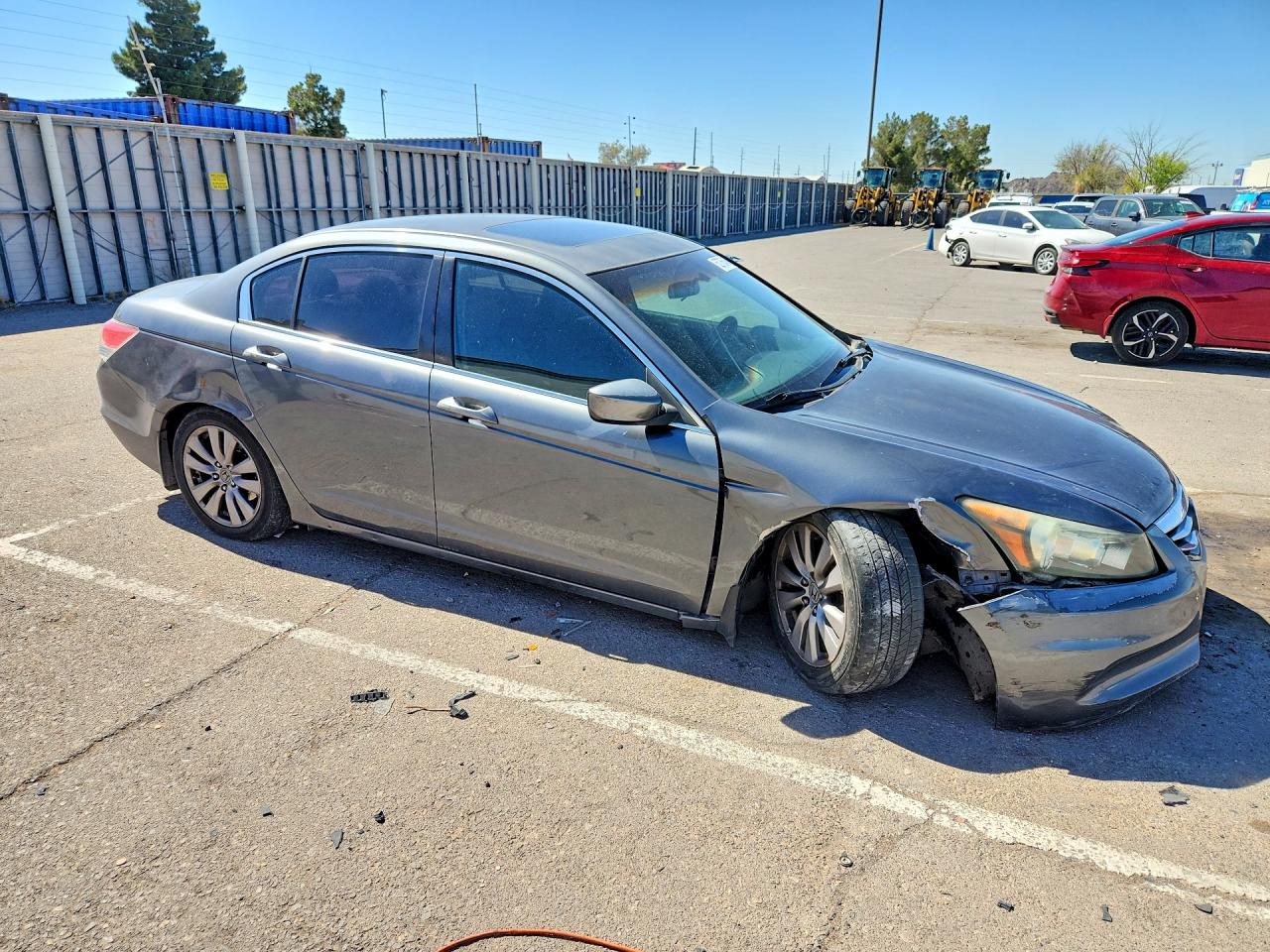 2011 Honda Accord Ex Gray vin: 1HGCP2F7XBA137535