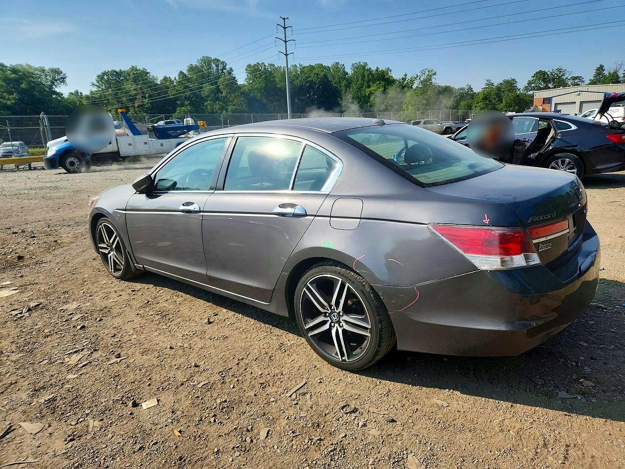 2012 Honda Accord Ex Gray vin: 1HGCP2F7XCA055371