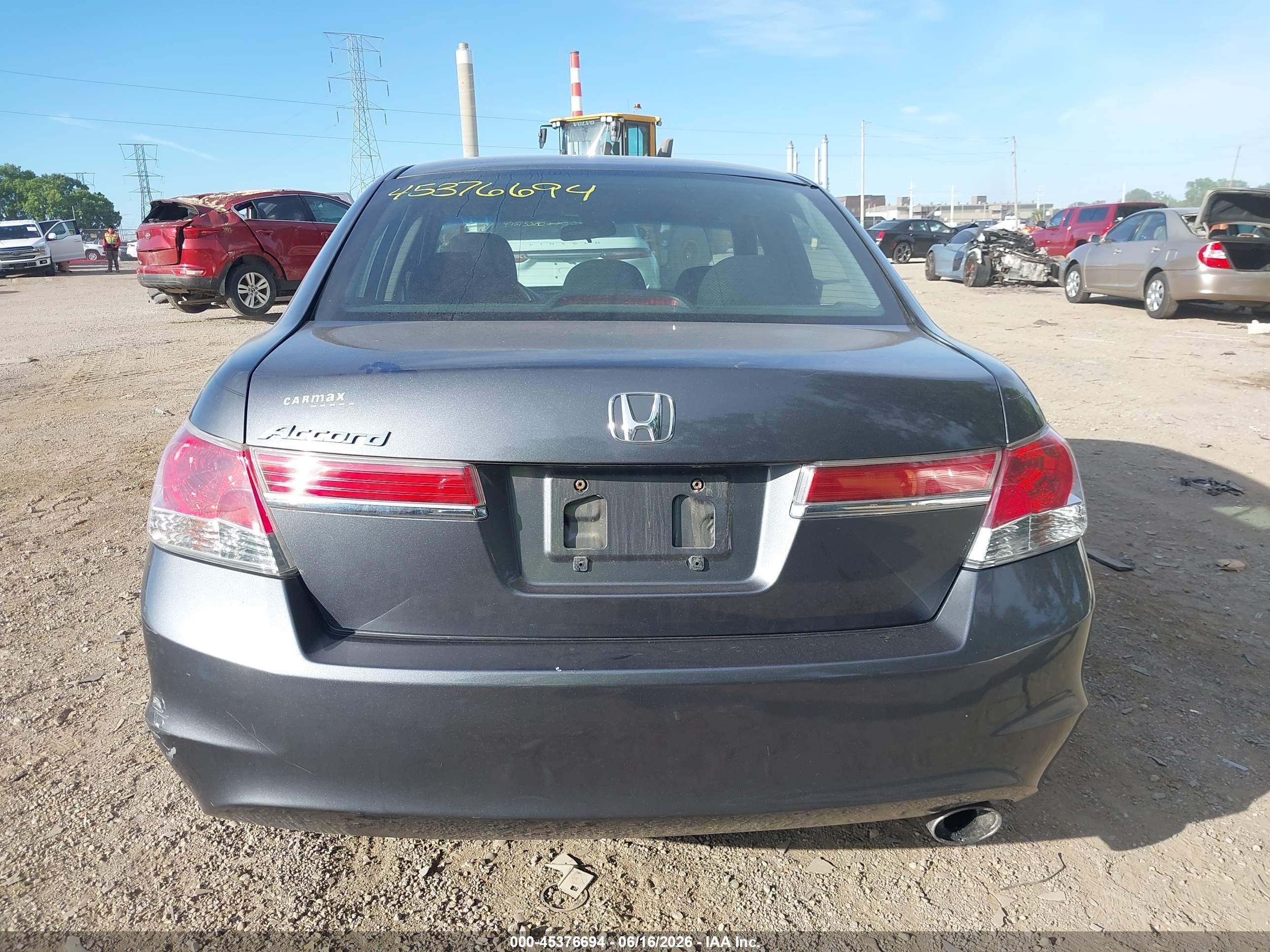2012 Honda Accord 2.4 Ex Gray vin: 1HGCP2F7XCA141621