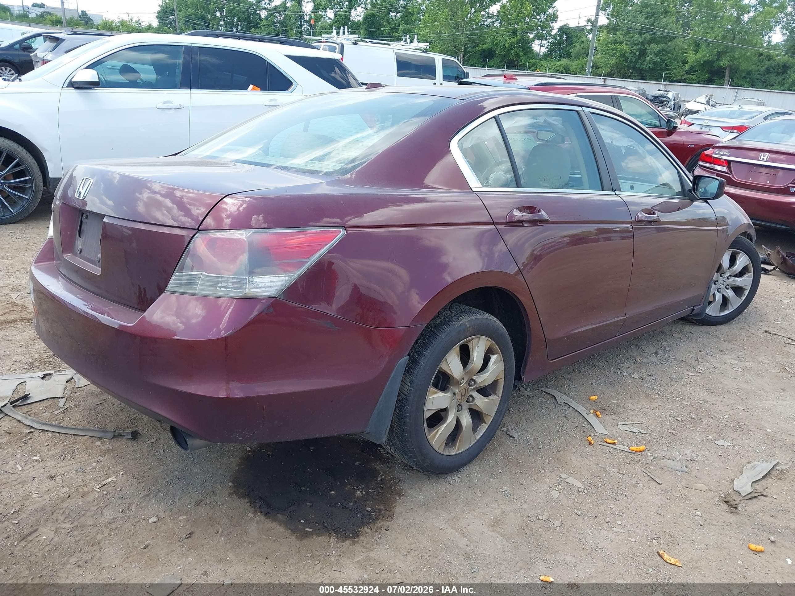 2010 Honda Accord 2.4 Ex-l Maroon vin: 1HGCP2F80AA090944