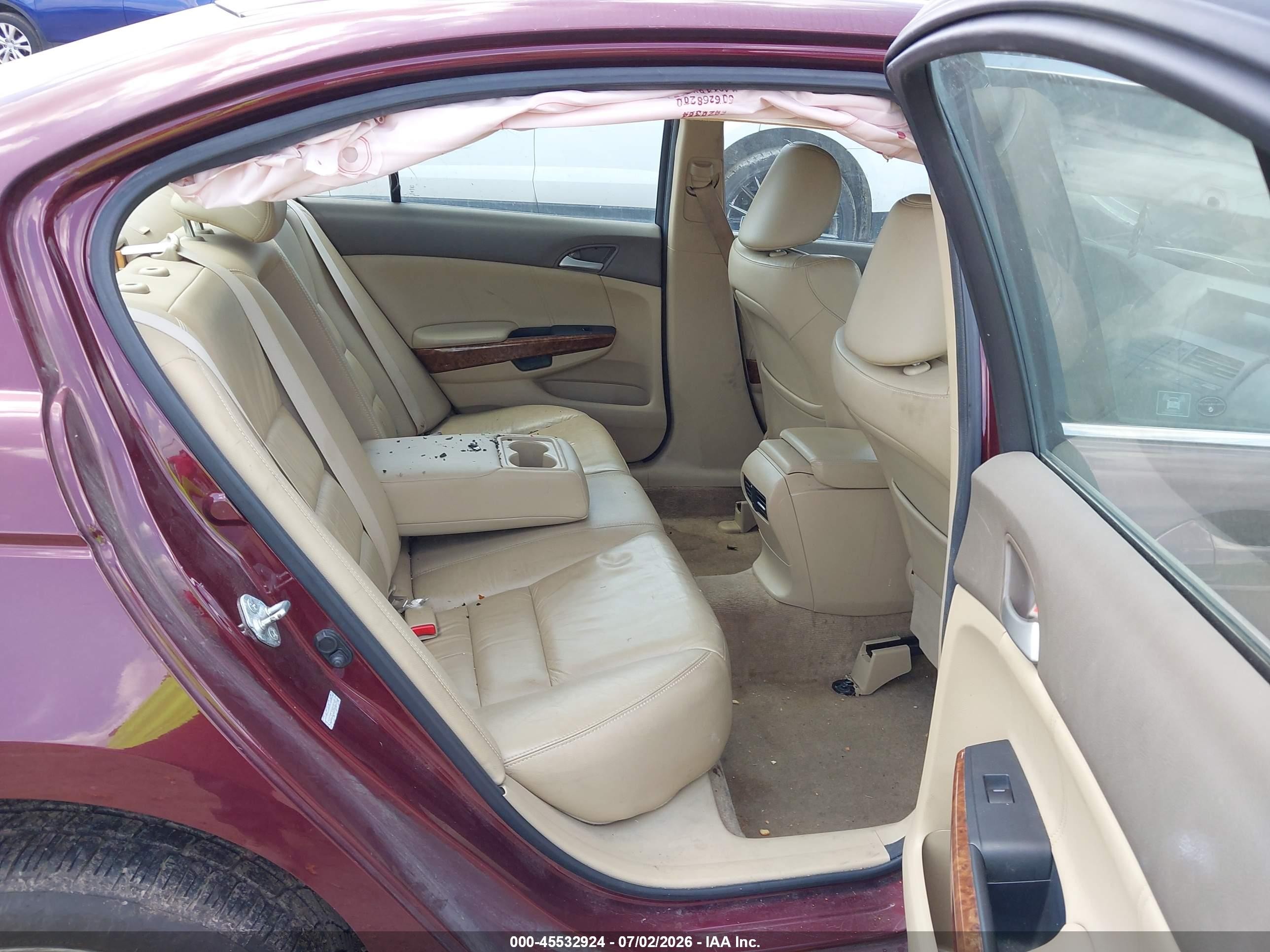 2010 Honda Accord 2.4 Ex-l Maroon vin: 1HGCP2F80AA090944