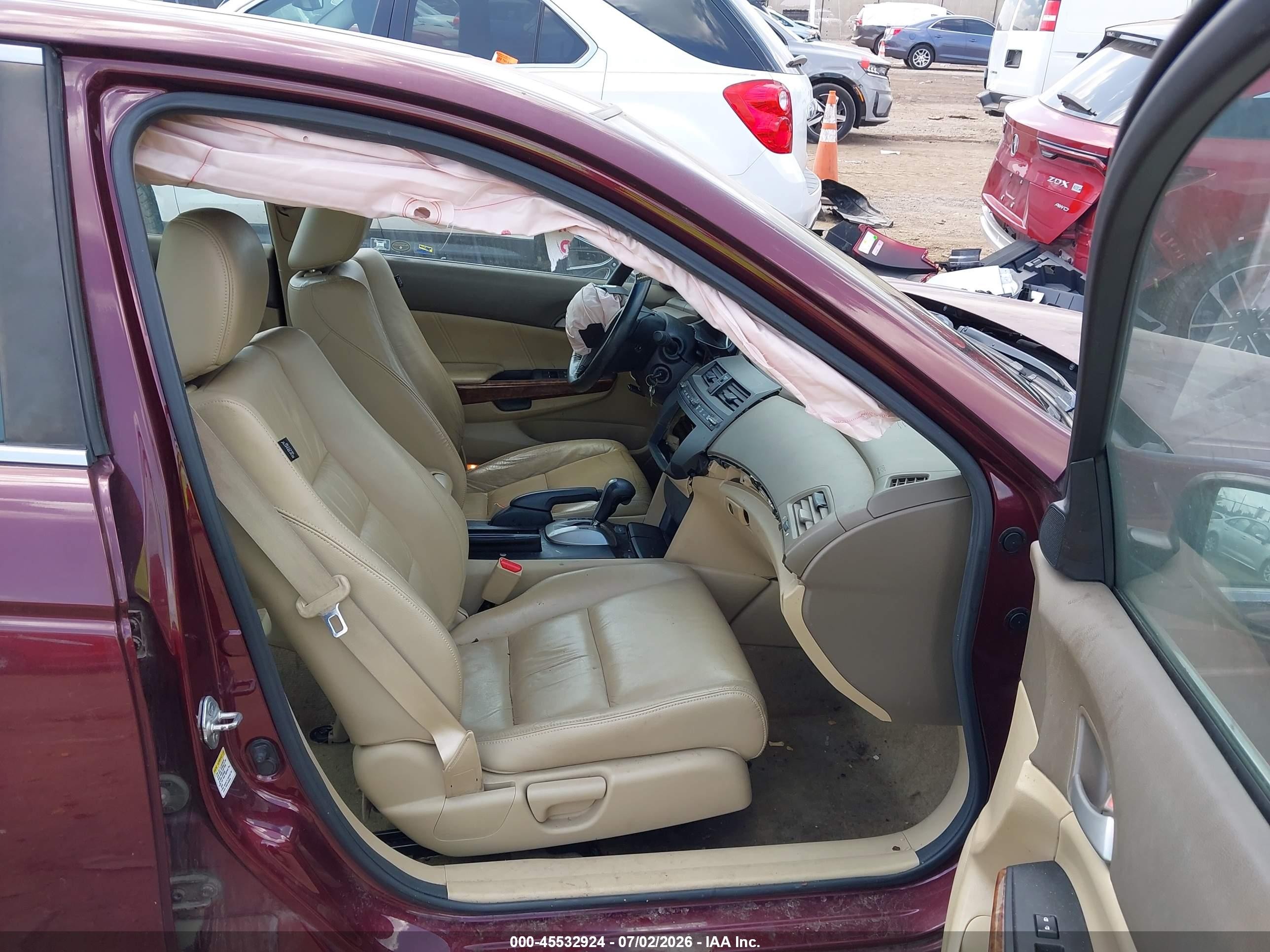 2010 Honda Accord 2.4 Ex-l Maroon vin: 1HGCP2F80AA090944