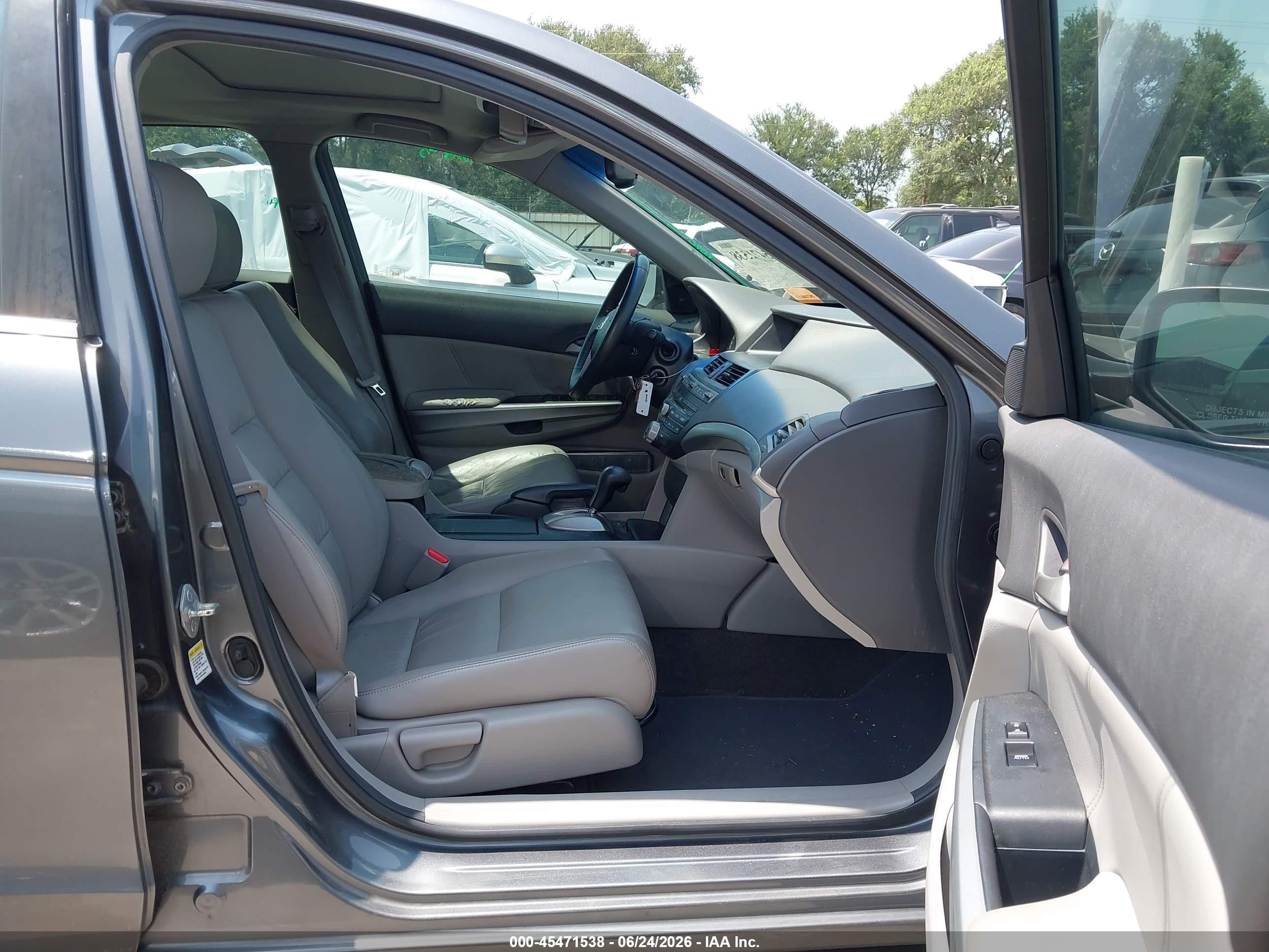 2010 Honda Accord 2.4 Ex-l Gray vin: 1HGCP2F80AA176626