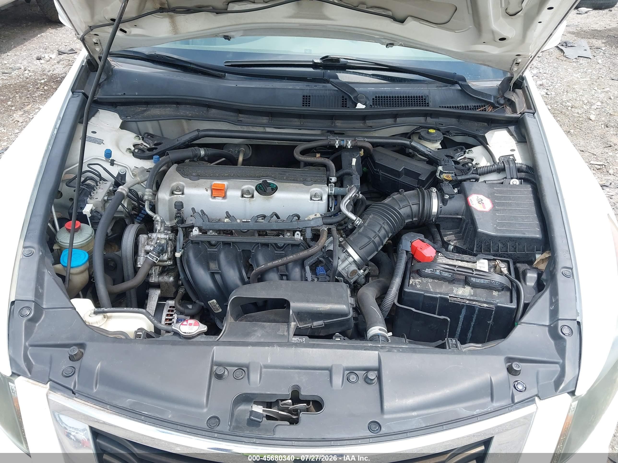 2010 Honda Accord 2.4 Ex-l White vin: 1HGCP2F80AA186556