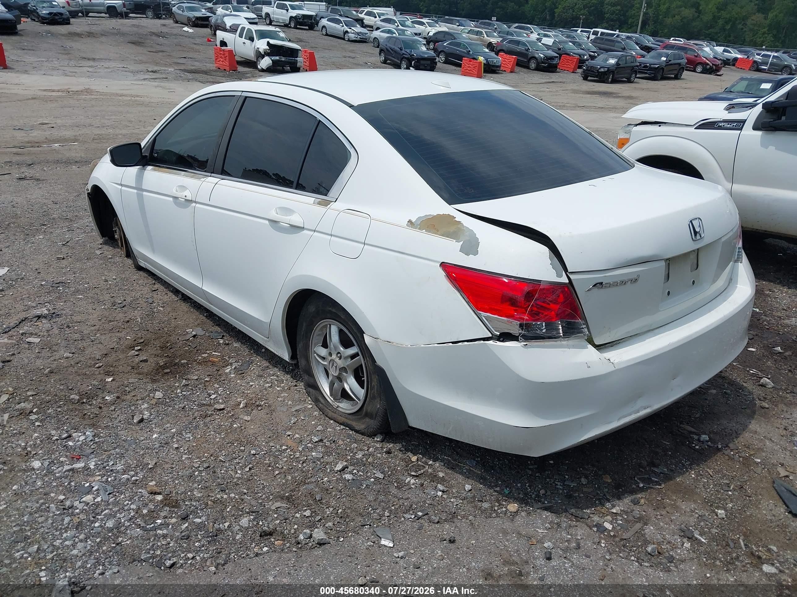 2010 Honda Accord 2.4 Ex-l White vin: 1HGCP2F80AA186556