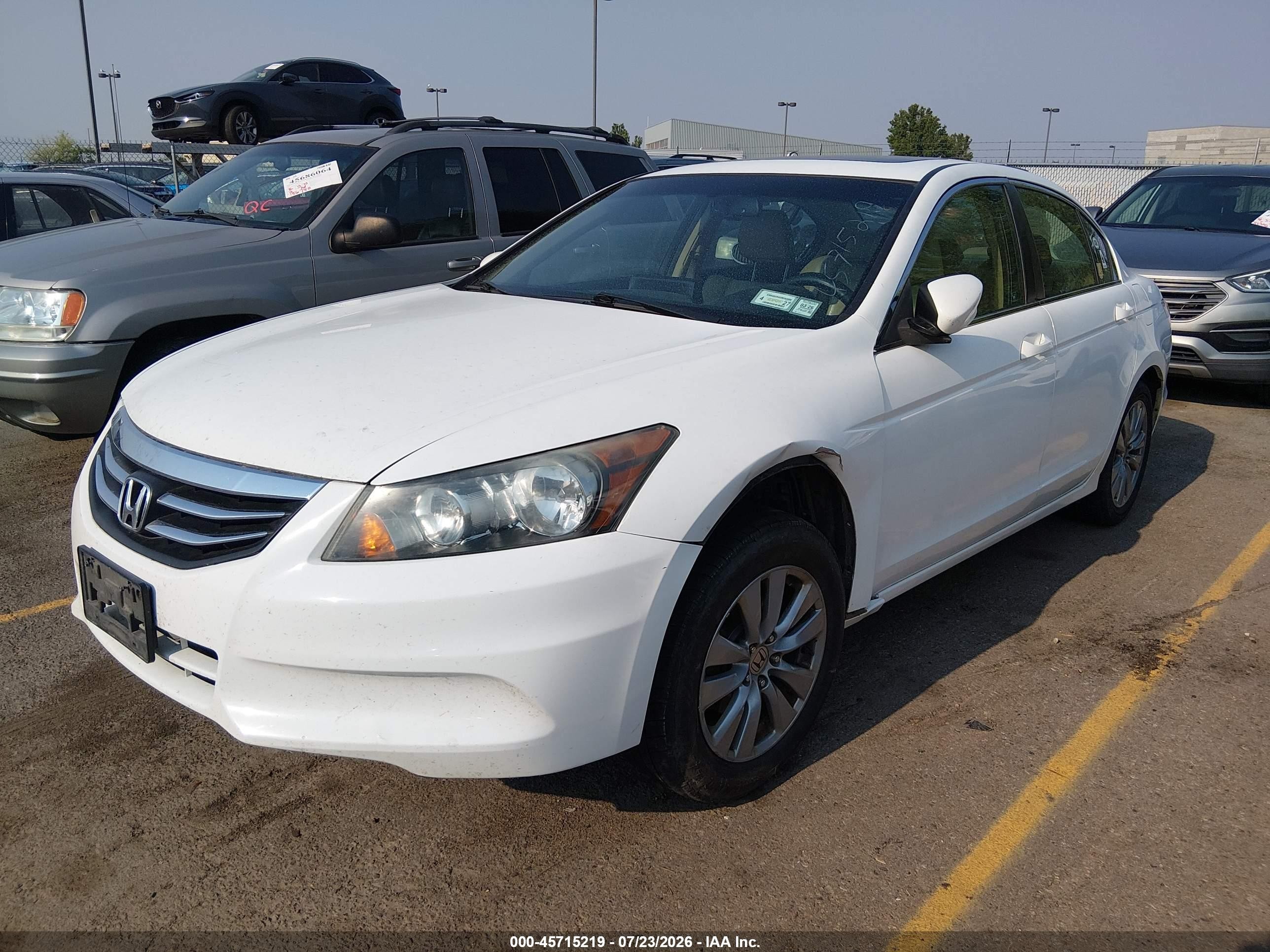 2011 Honda Accord 2.4 Ex-l White vin: 1HGCP2F80BA030244