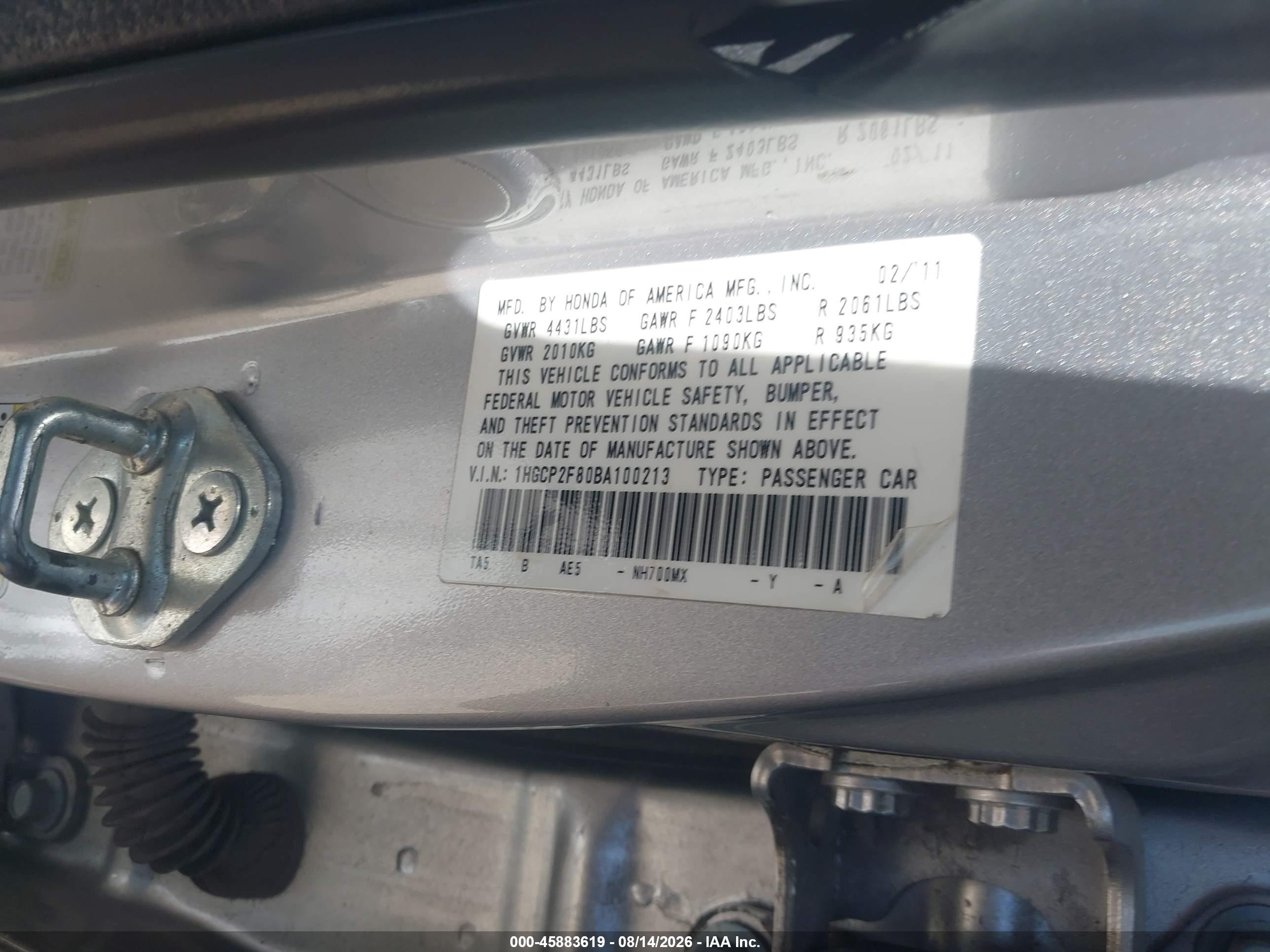 2011 Honda Accord Exl Silver vin: 1HGCP2F80BA100213