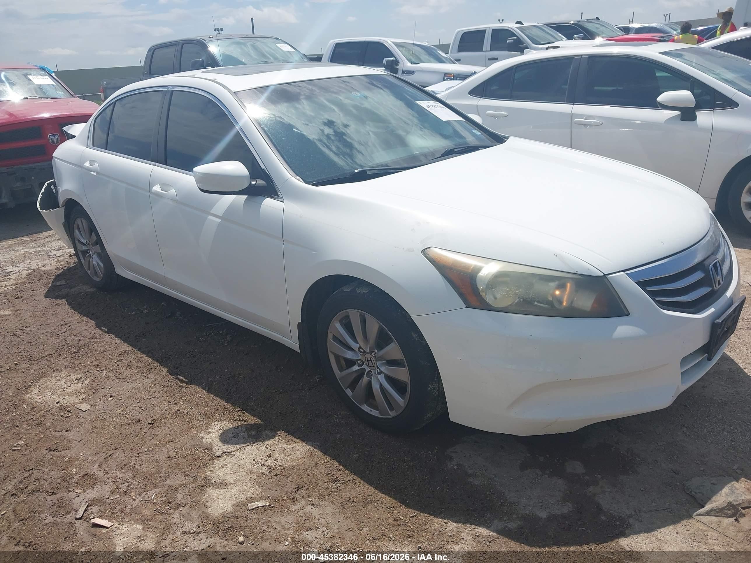 2011 Honda Accord 2.4 Ex-l Белый vin: 1HGCP2F80BA102561