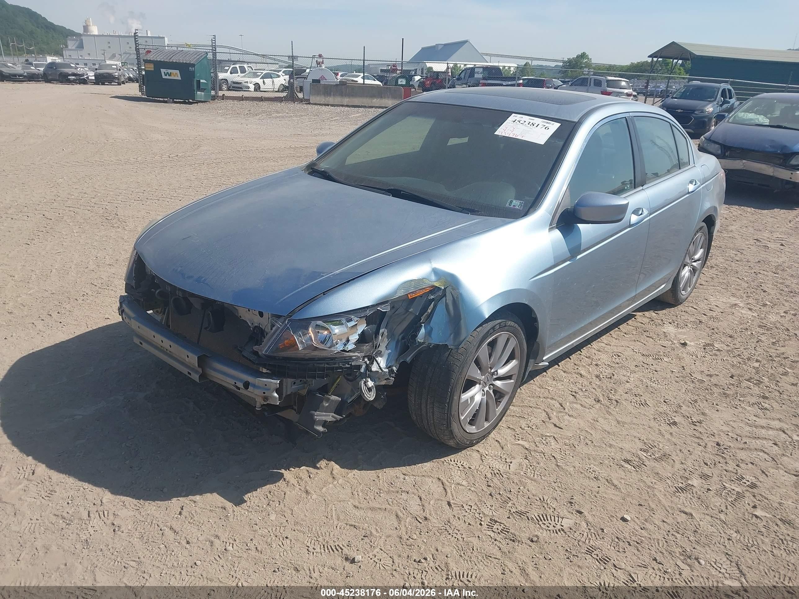 2011 Honda Accord 2.4 Ex-l Light Blue vin: 1HGCP2F80BA119599