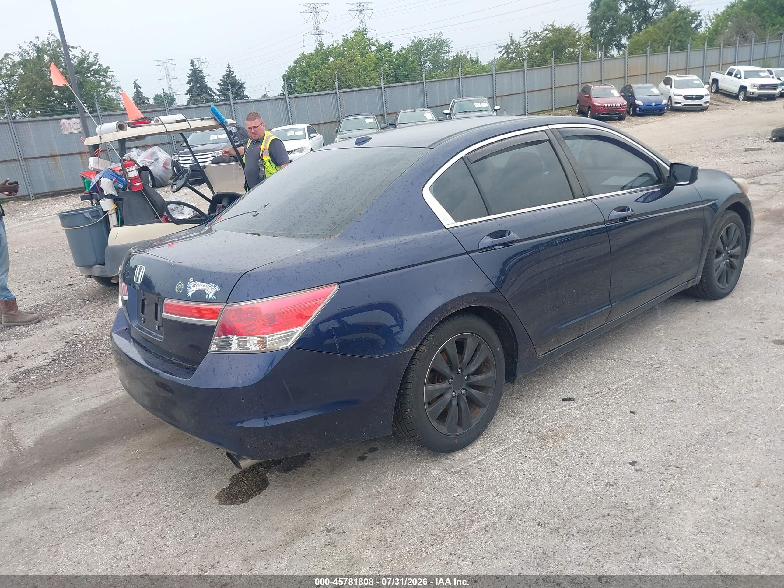 2011 Honda Accord 2.4 Ex-l Blue vin: 1HGCP2F80BA137147