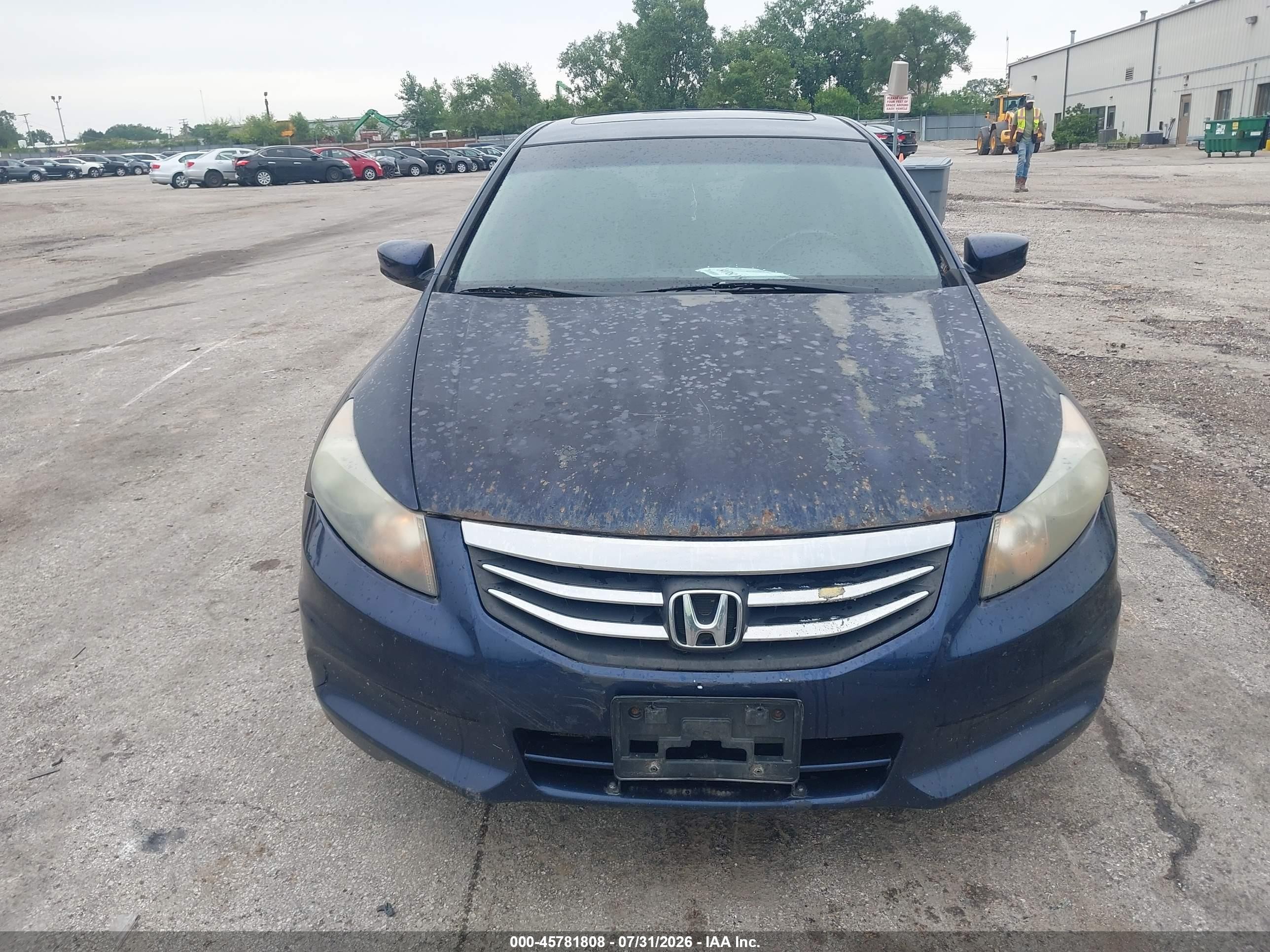 2011 Honda Accord 2.4 Ex-l Blue vin: 1HGCP2F80BA137147